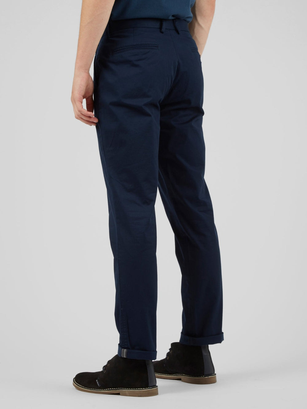 Navy Ben Sherman Signature Slim Stretch Chino Pants | 415308-FNZ