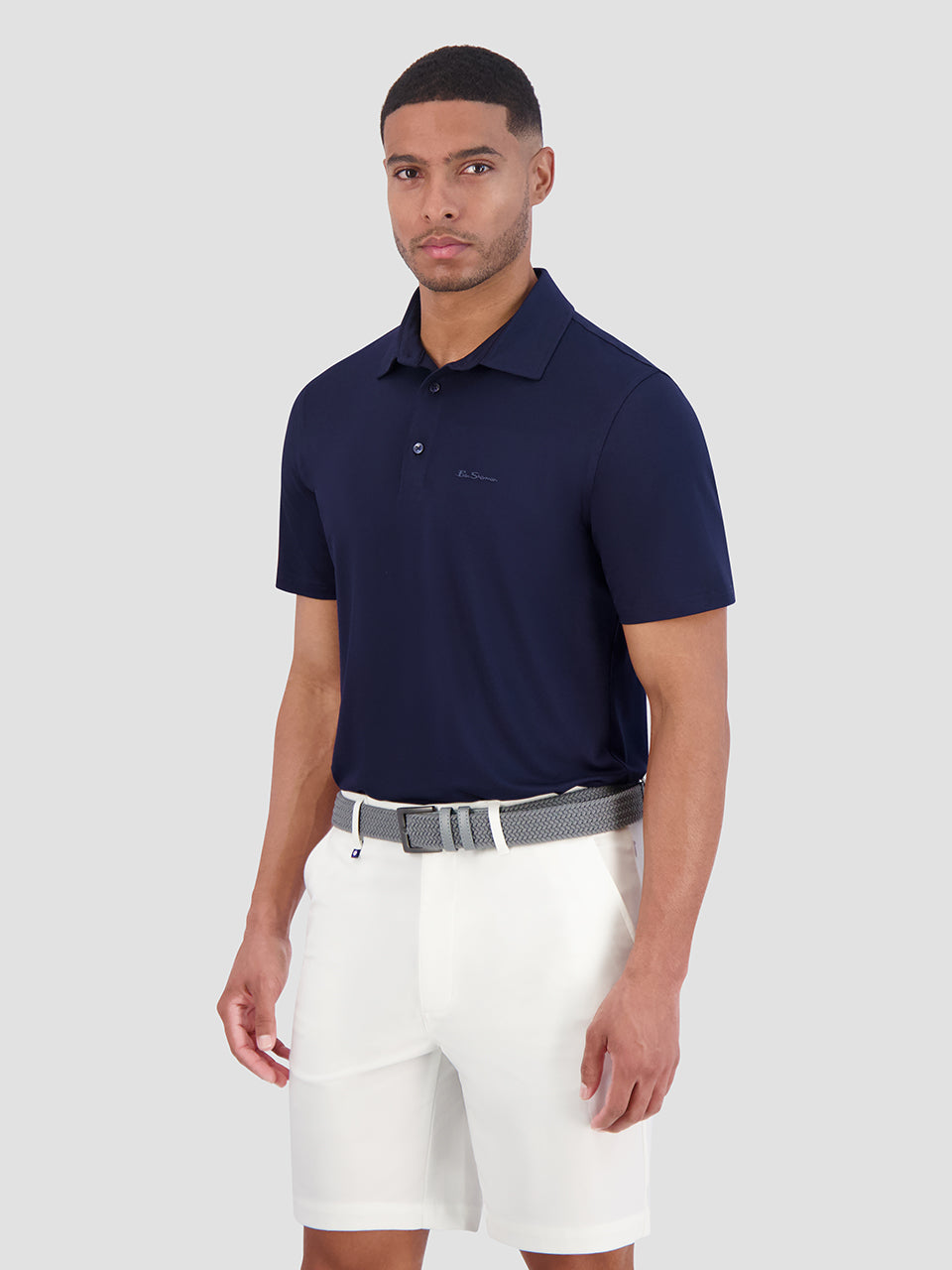 Navy Ben Sherman Solid Air Pique Sports Fit Polo Shirts | 067841-JQU