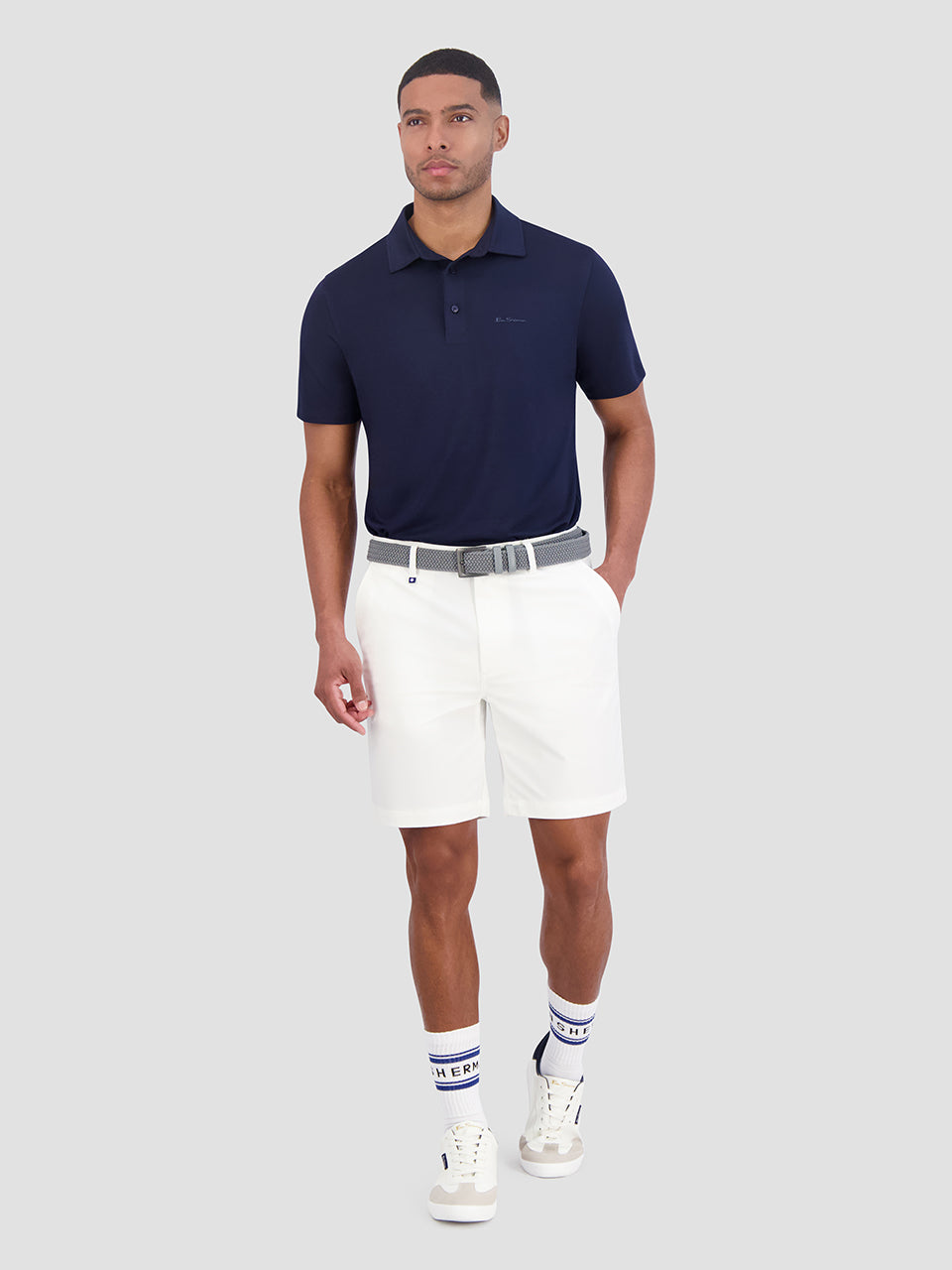 Navy Ben Sherman Solid Air Pique Sports Fit Polo Shirts | 067841-JQU