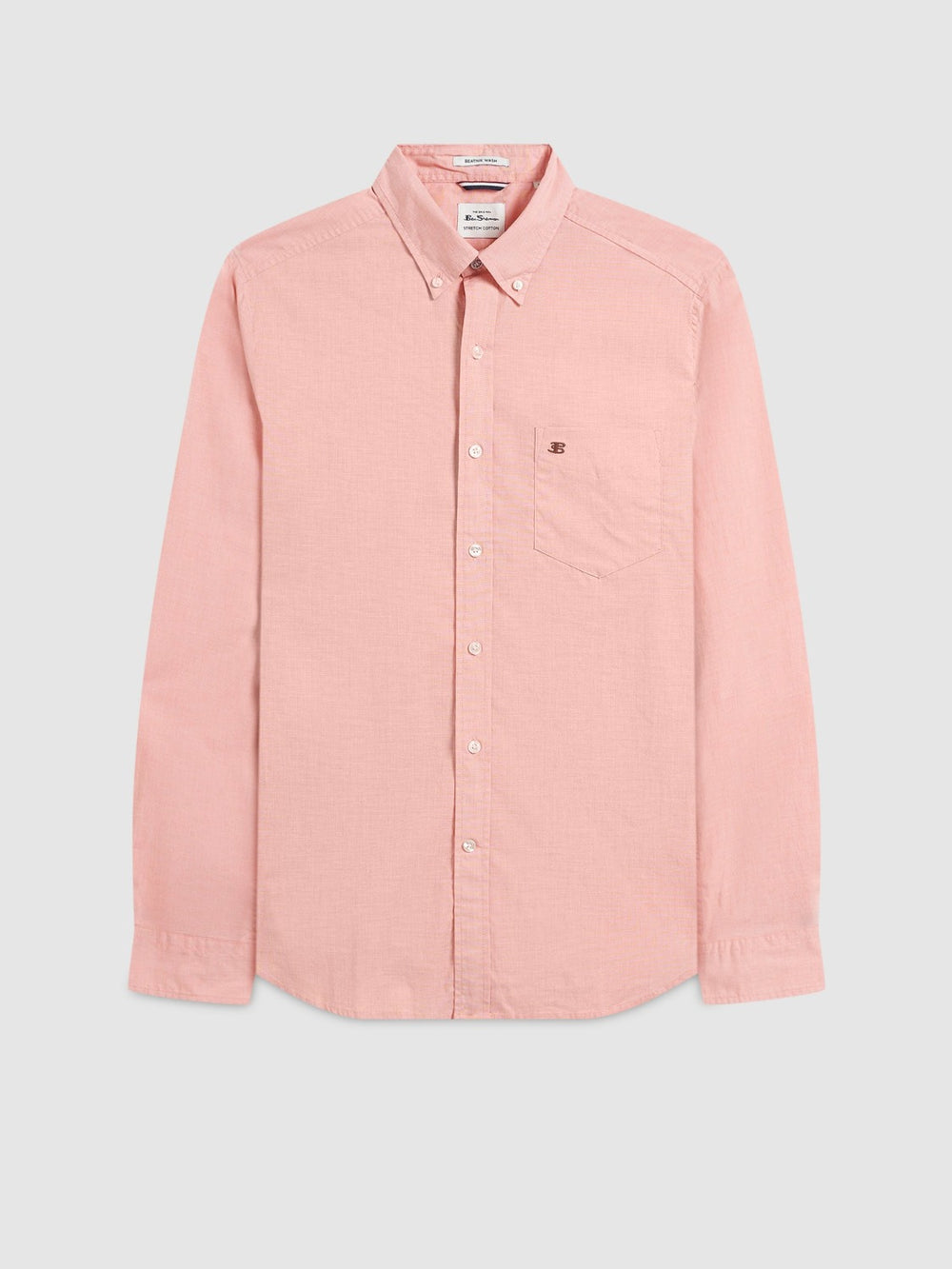 Orange Ben Sherman Beatnik Wash Long-Sleeve Shirts | 857193-PEW