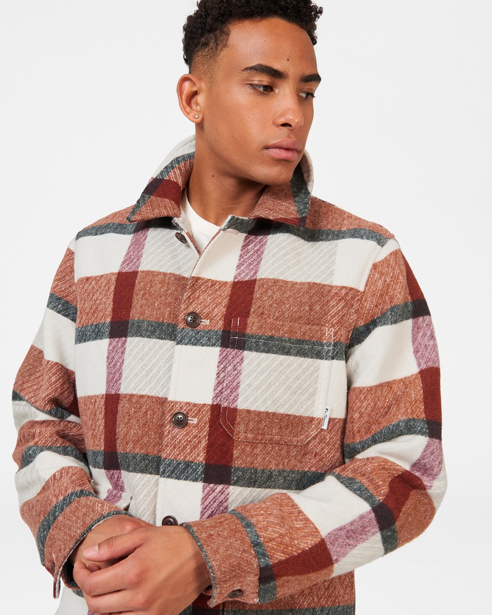 Orange Ben Sherman Plaid Jackets | 804932-QLG