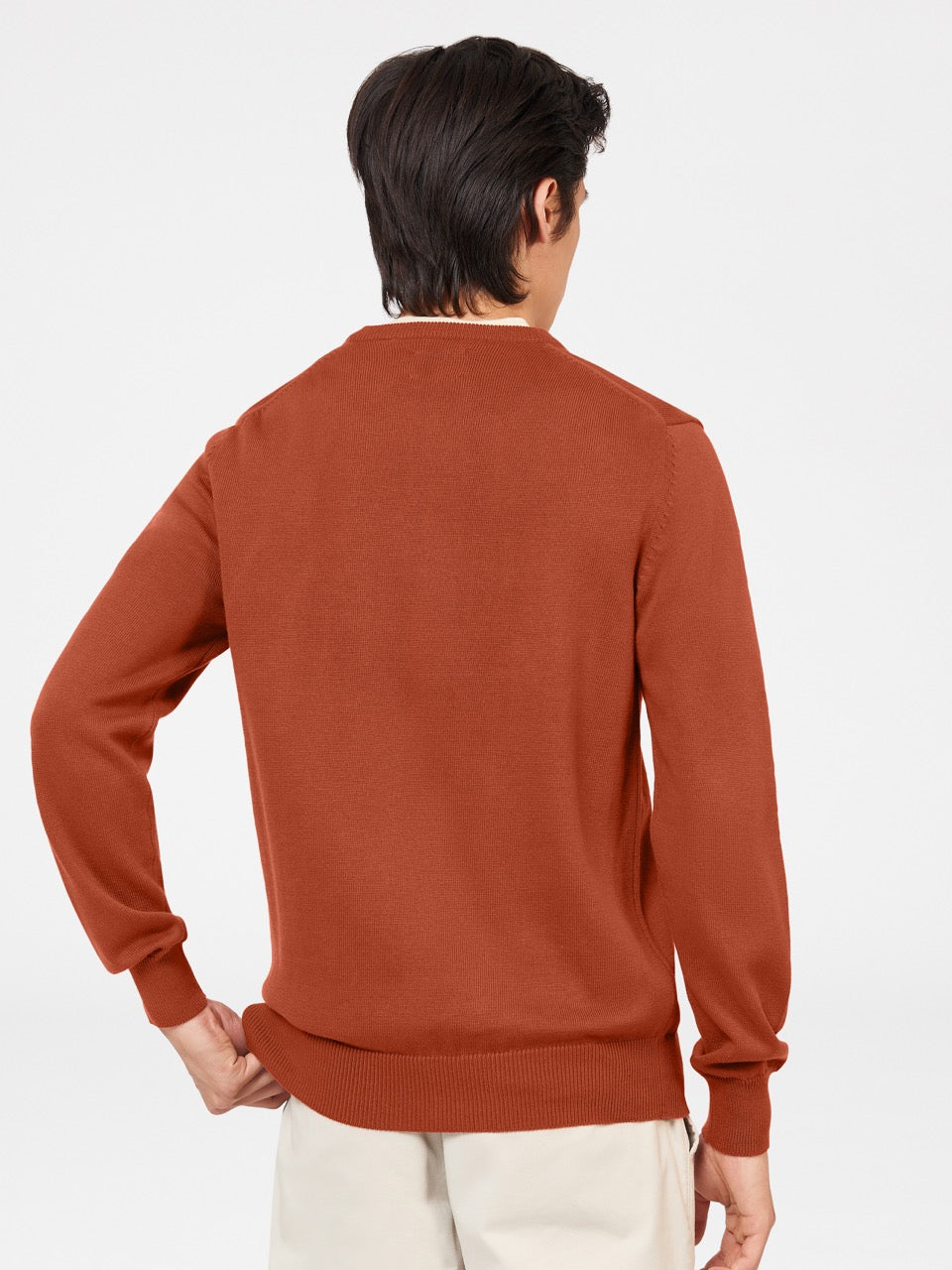 Orange Ben Sherman Signature Crewneck Knitwear | 738296-HKO