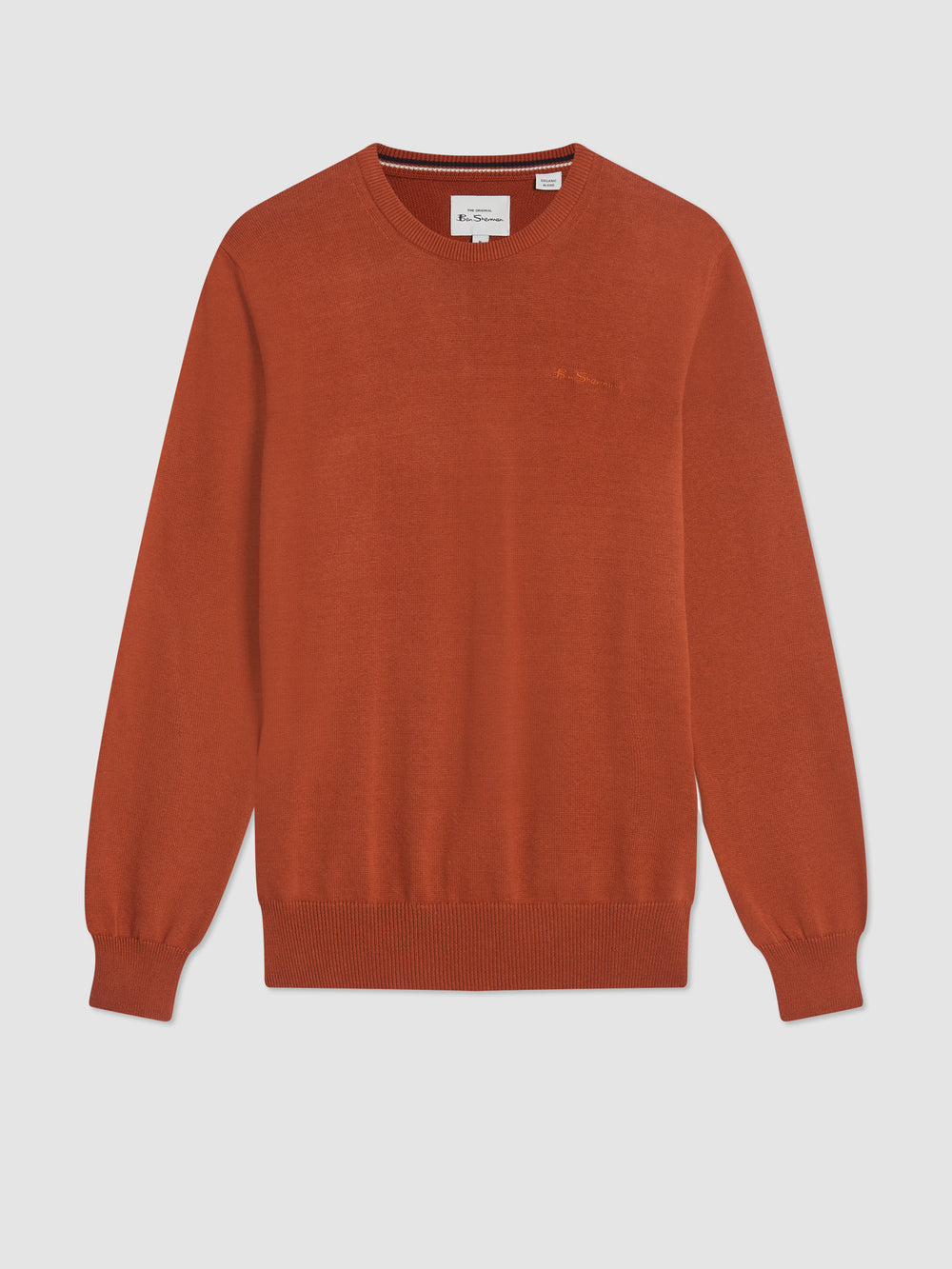 Orange Ben Sherman Signature Crewneck Knitwear | 738296-HKO