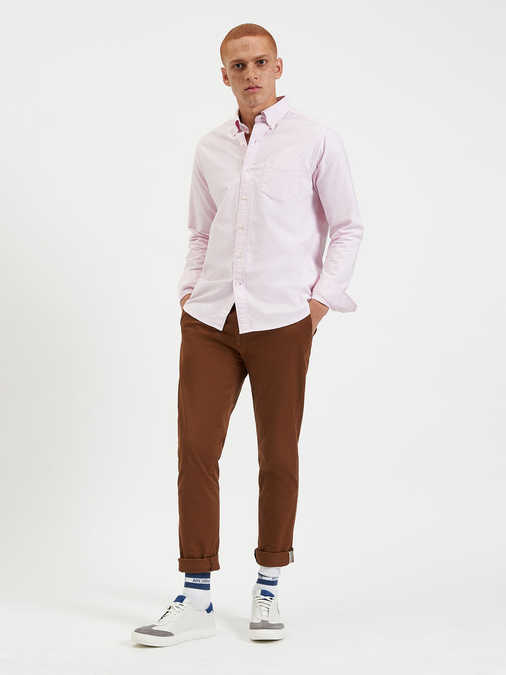 Pink Ben Sherman Brighton Oxford Organic Shirts | 902537-AWO