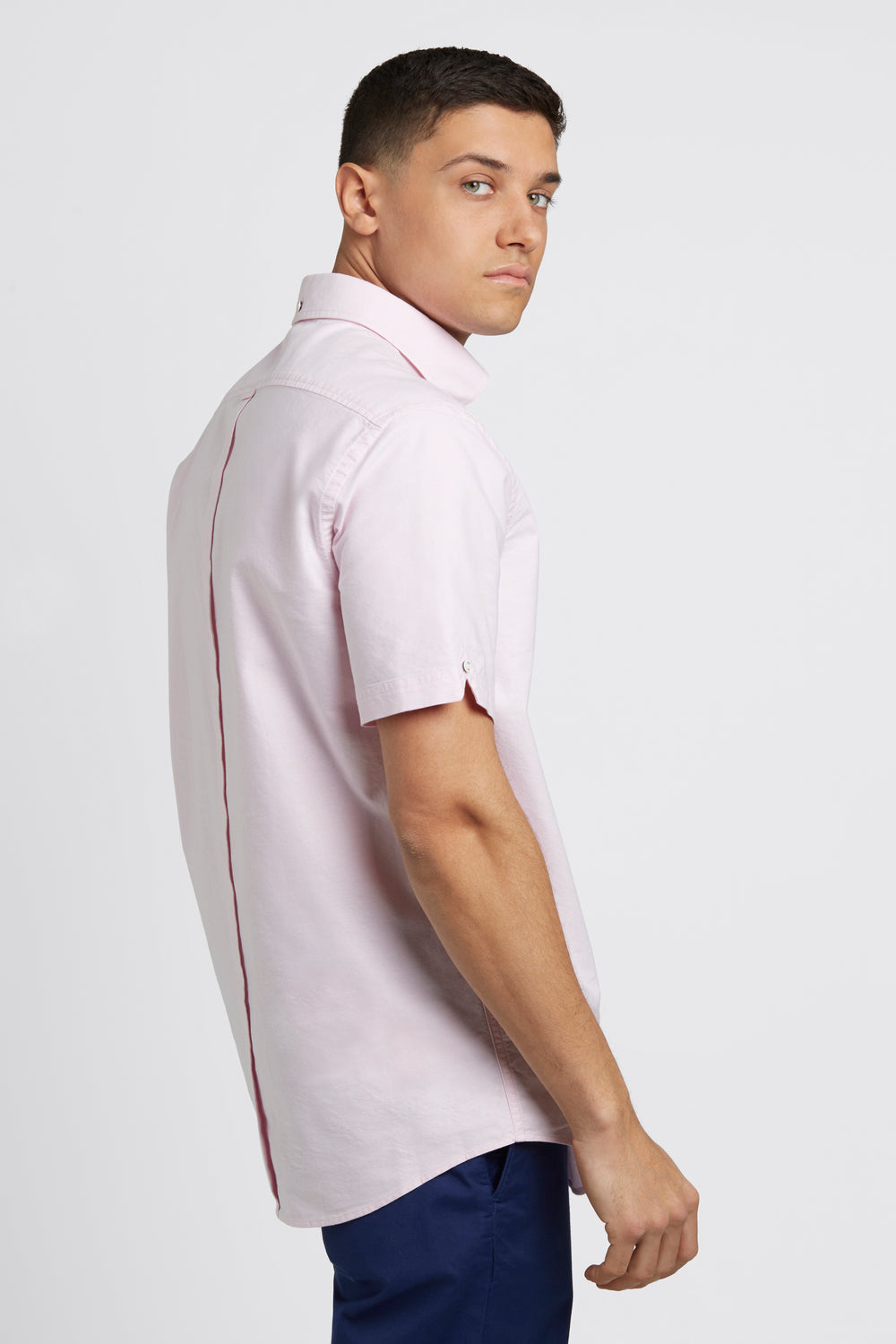 Pink Ben Sherman Short Sleeve Brighton Oxford Organic Shirts | 680527-JAT