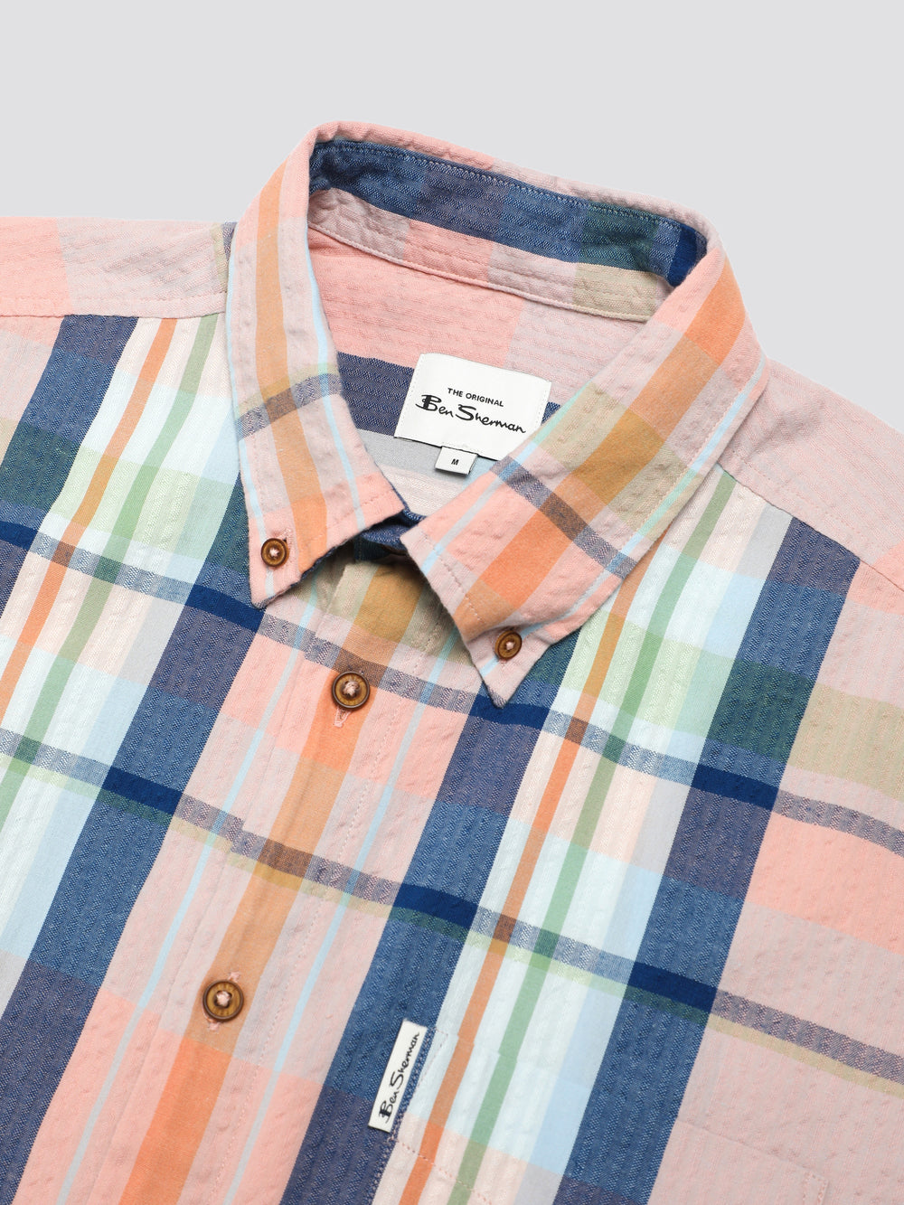 Pink Ben Sherman Signature Seersucker Check Shirts | 870153-BKZ