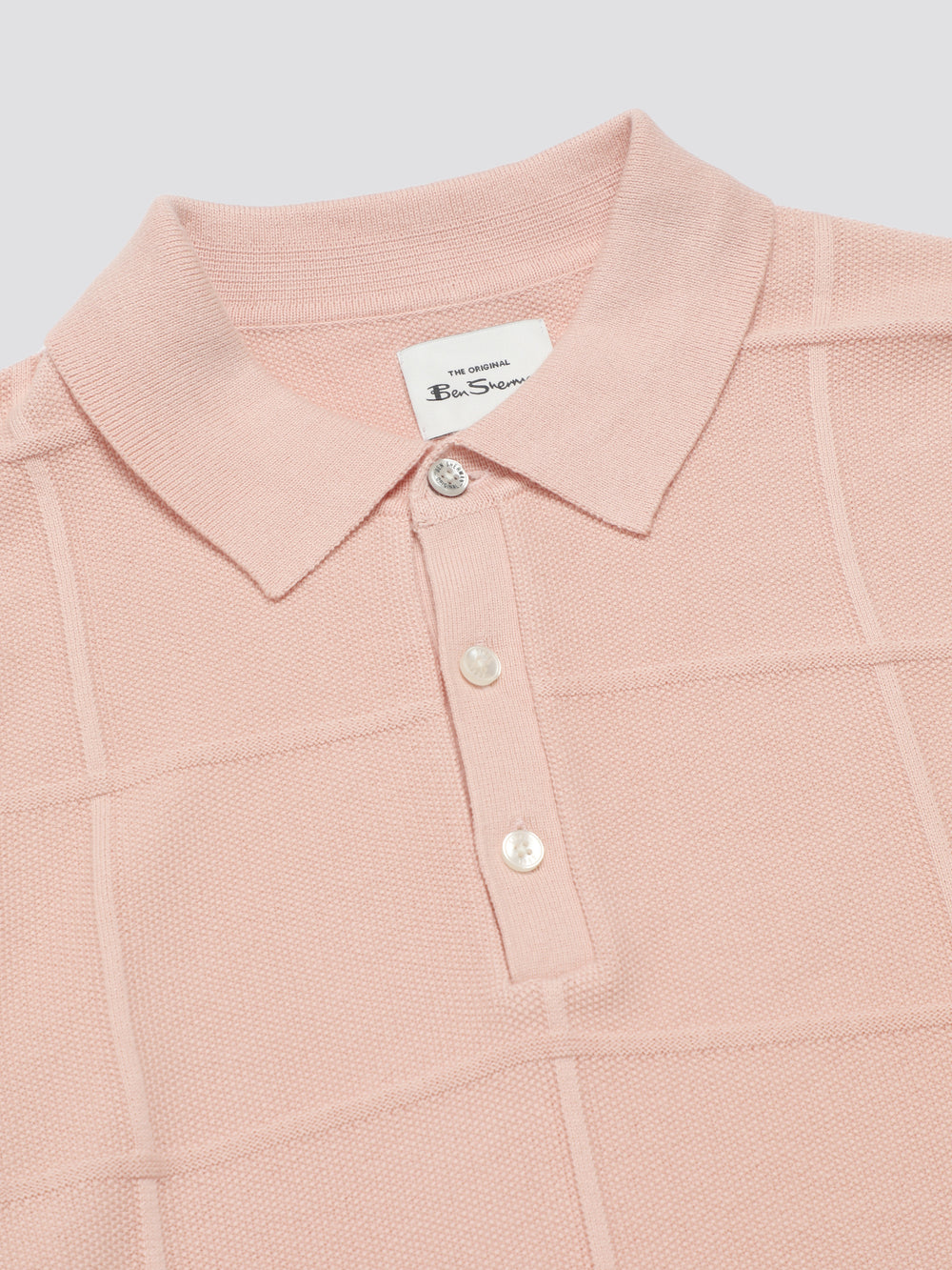 Pink Ben Sherman Signature Textured Polo Knitwear | 279015-YOE