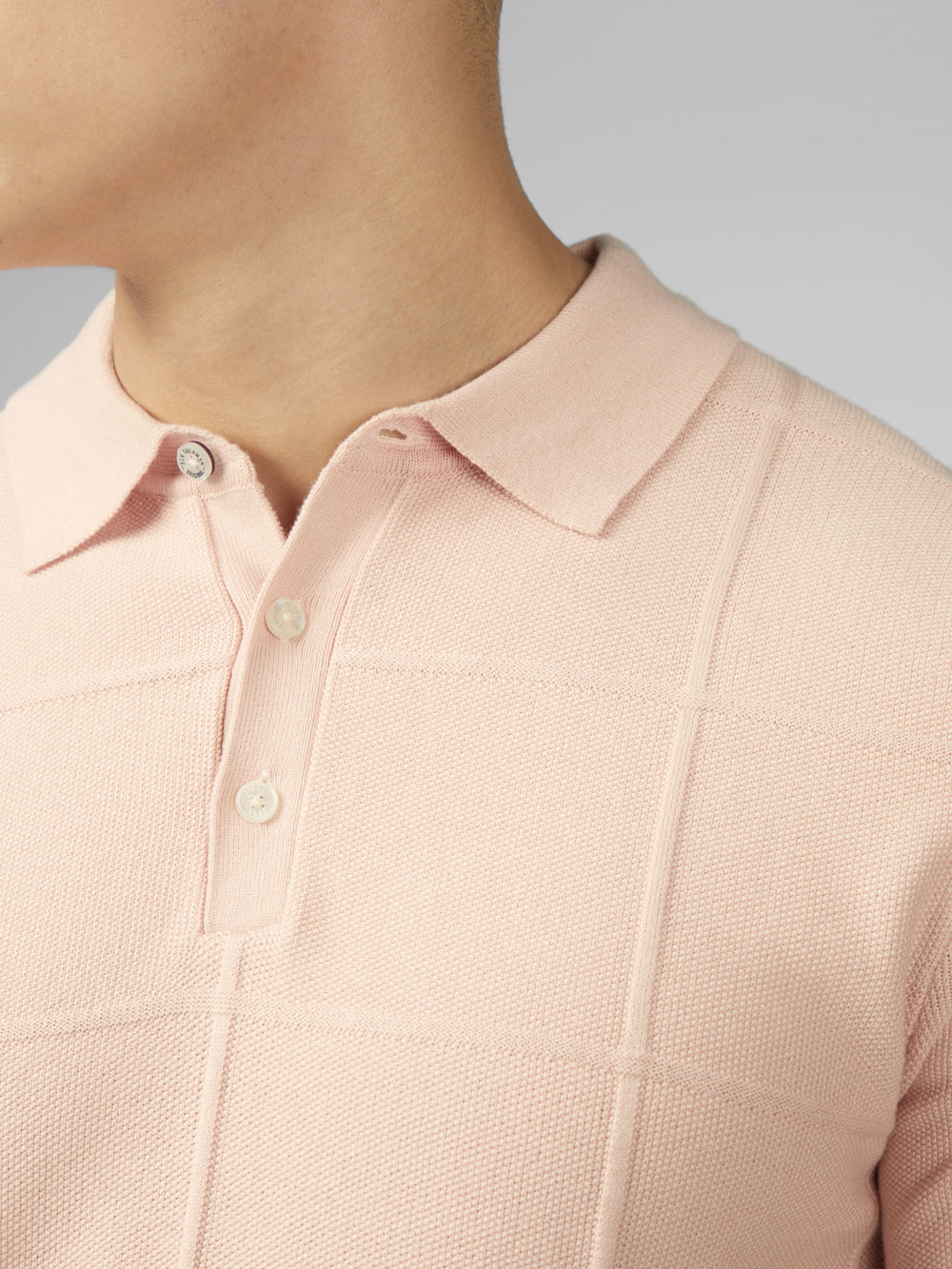 Pink Ben Sherman Signature Textured Polo Knitwear | 279015-YOE