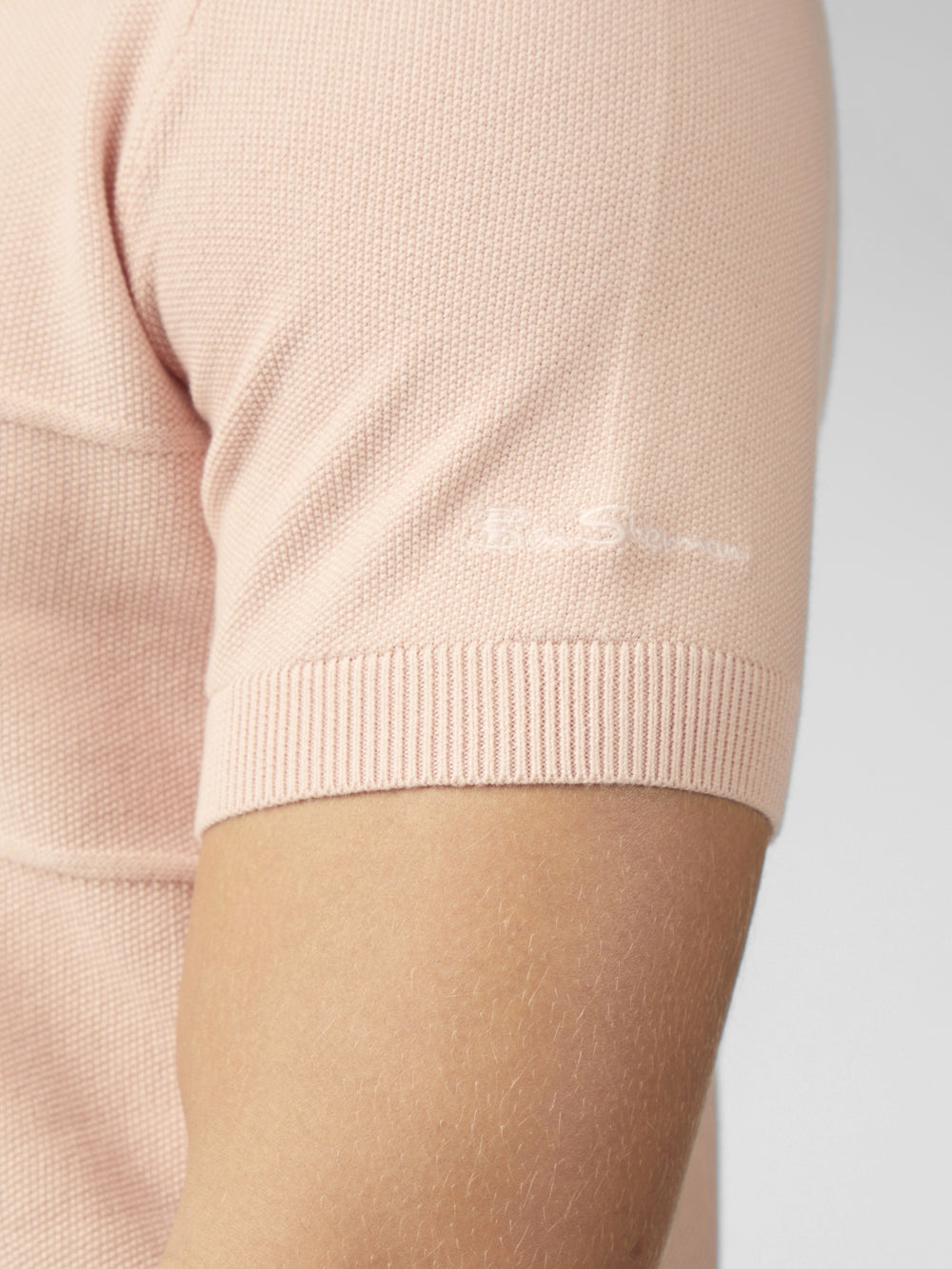 Pink Ben Sherman Signature Textured Polo Knitwear | 279015-YOE