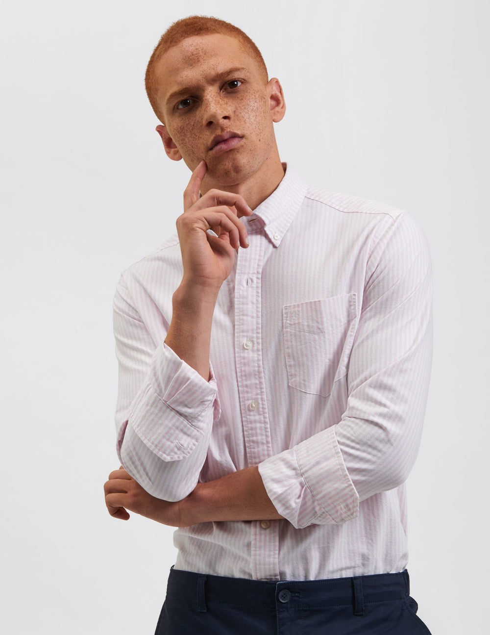 Pink Stripes Ben Sherman Brighton Oxford Shirts | 132794-WFT