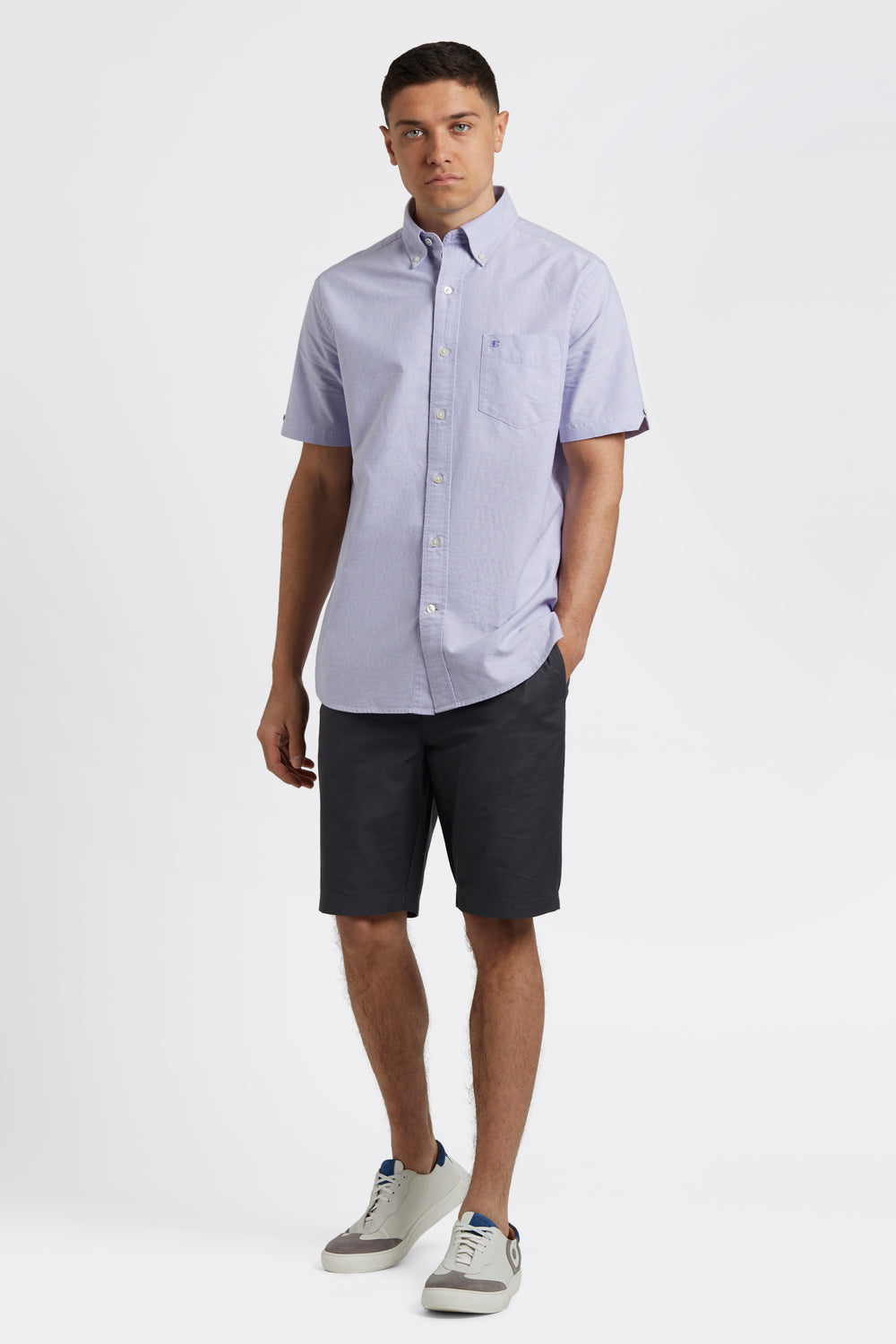 Purple Ben Sherman Brighton Oxford Shirts | 368972-EJY