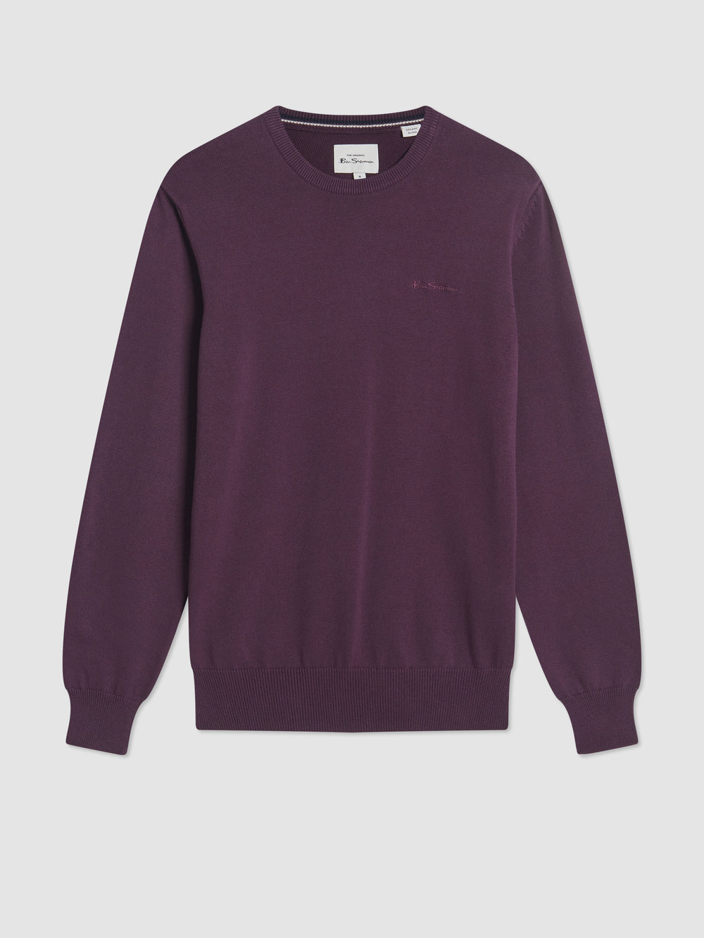 Purple Ben Sherman Signature Crewneck Knitwear | 704835-GUH