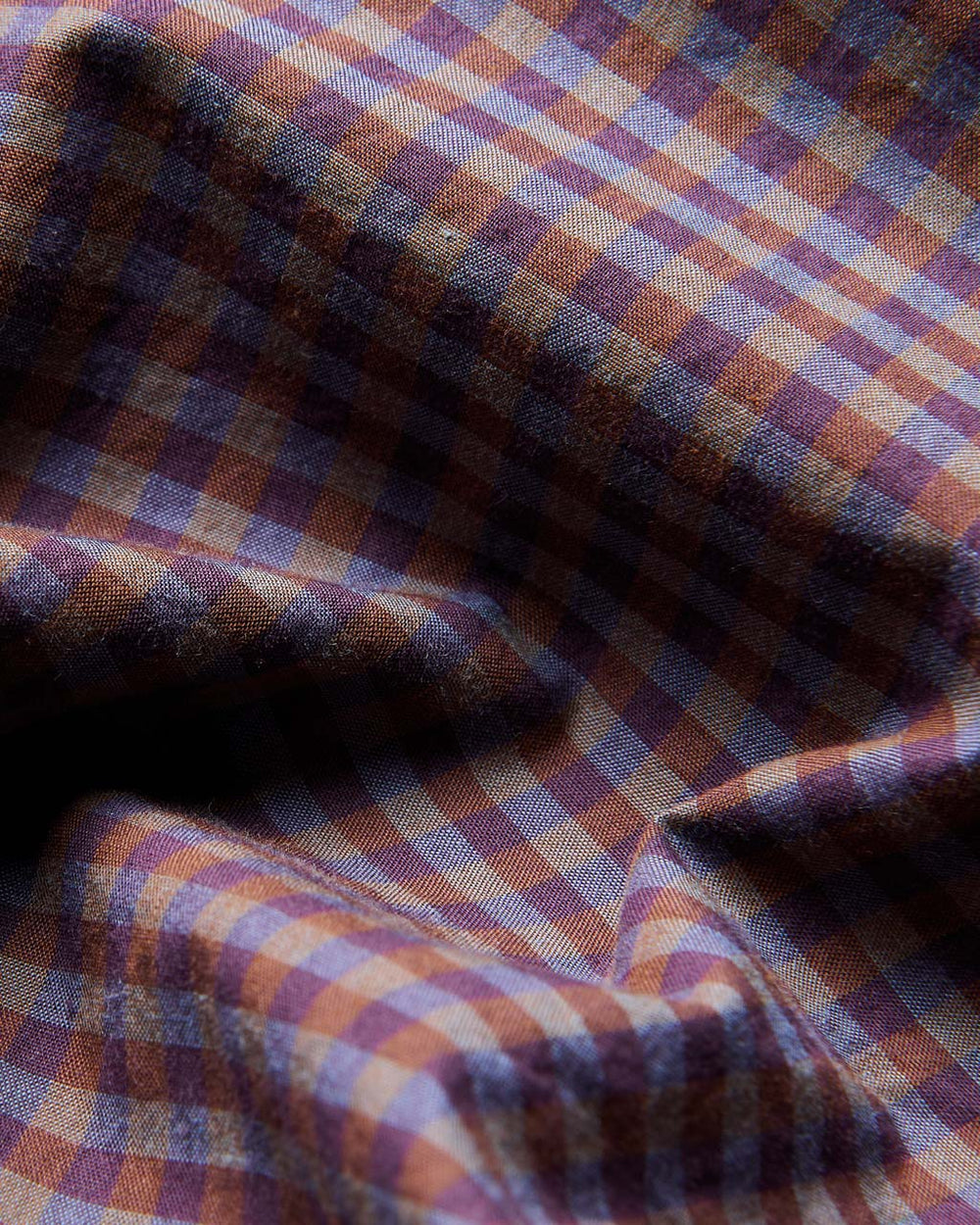 Purple Ben Sherman Signature Gingham Long-Sleeve Shirts | 413507-BWR