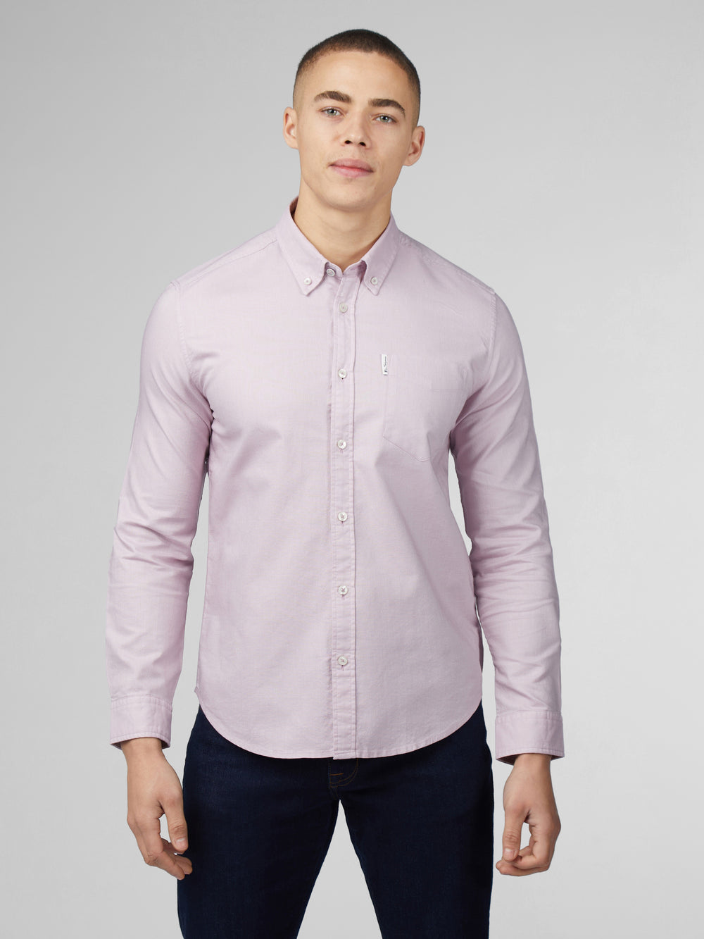 Purple Ben Sherman Signature Oxford Long Sleeve Shirts | 398126-UCJ