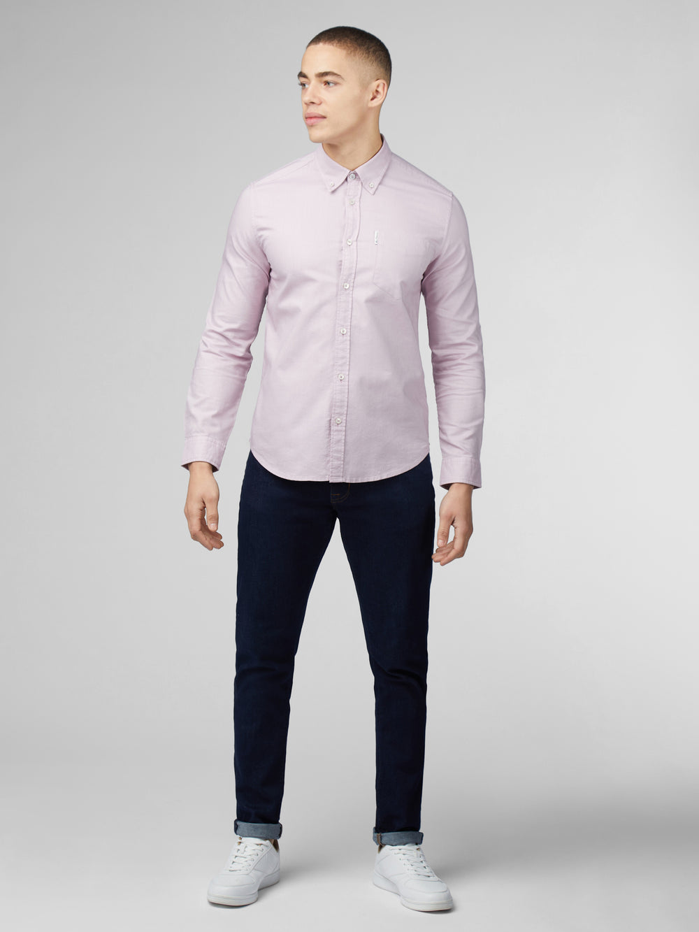 Purple Ben Sherman Signature Oxford Long Sleeve Shirts | 398126-UCJ