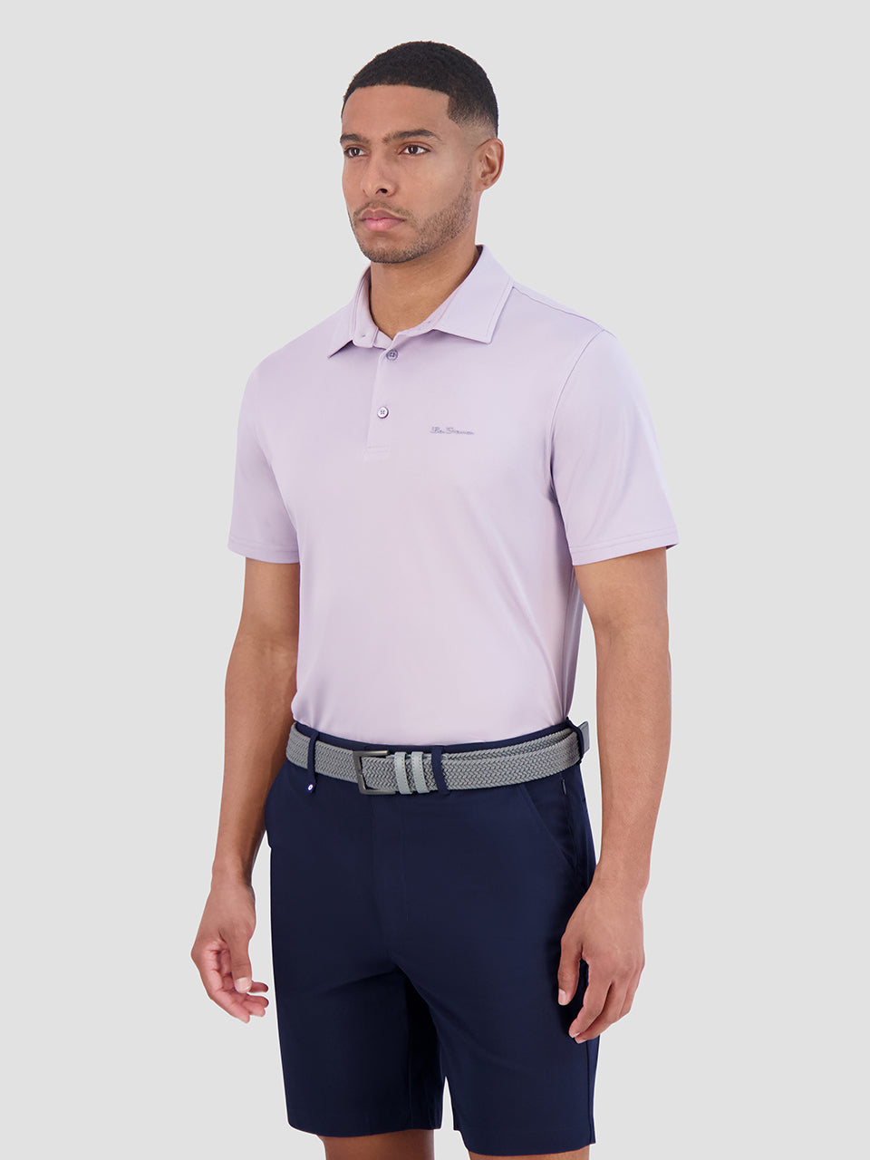 Purple Ben Sherman Solid Air Pique Sports Fit Polo Shirts | 504712-SXM