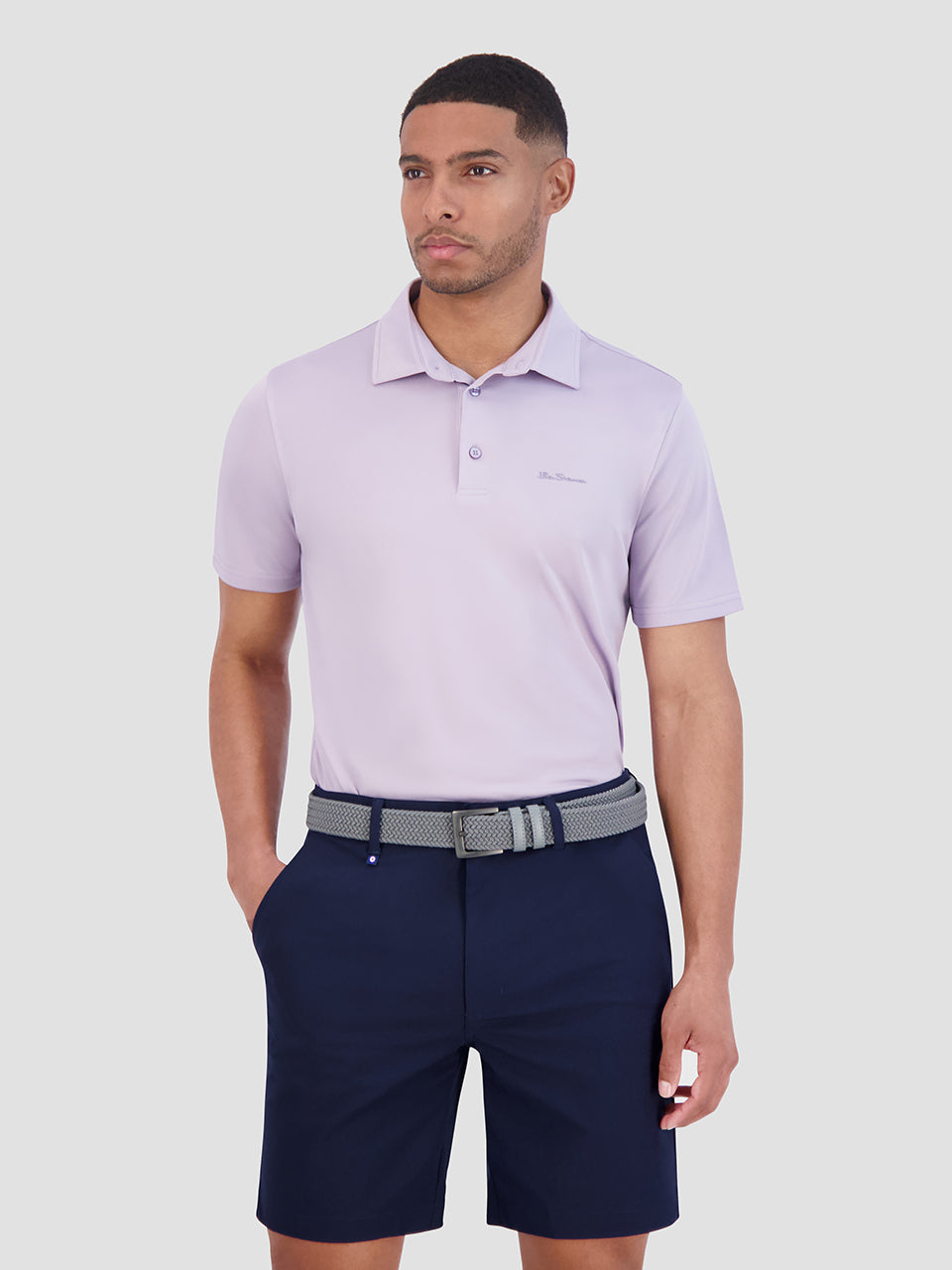 Purple Ben Sherman Solid Air Pique Sports Fit Polo Shirts | 504712-SXM