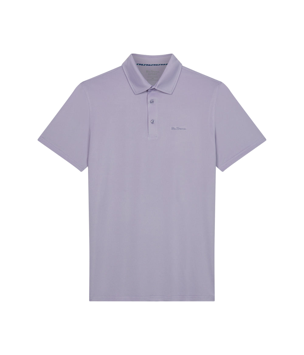 Purple Ben Sherman Solid Air Pique Sports Fit Polo Shirts | 504712-SXM