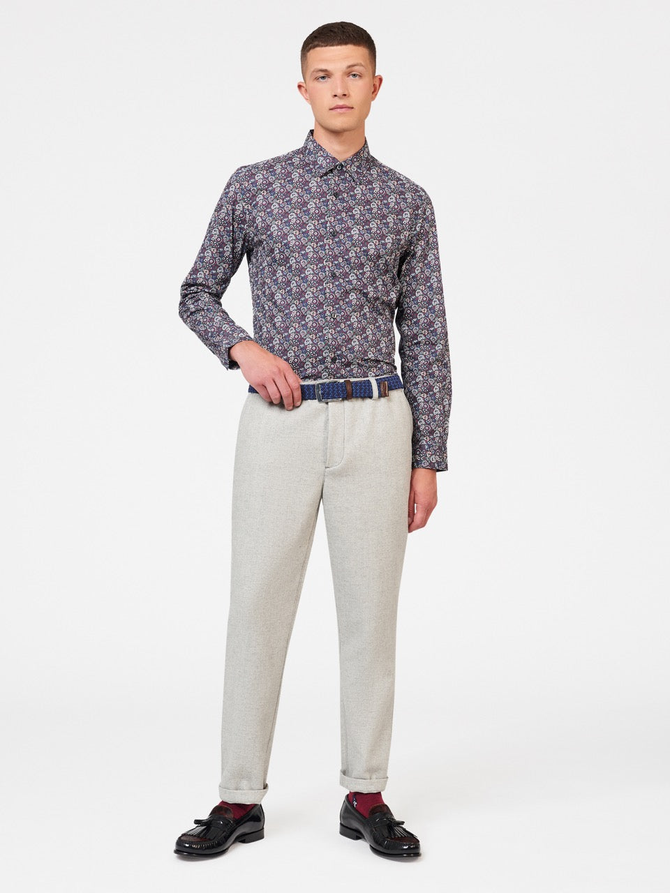 Purple Ben Sherman Winter Floral Shirts | 384259-TYI