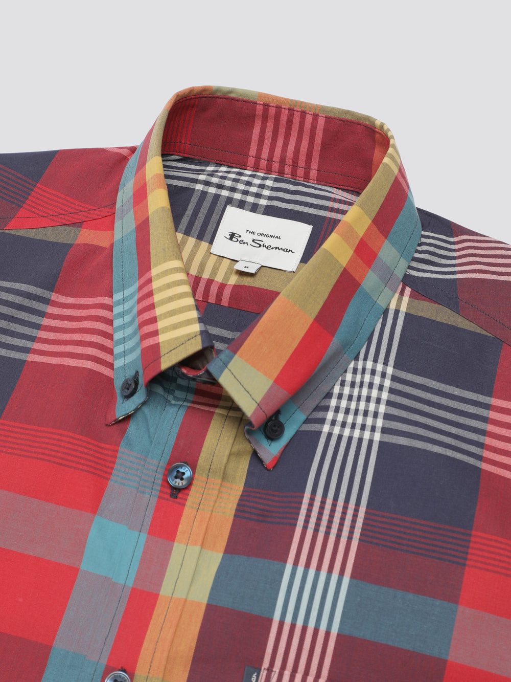 Red Ben Sherman Signature Large Madras Check Shirts | 231854-SXF