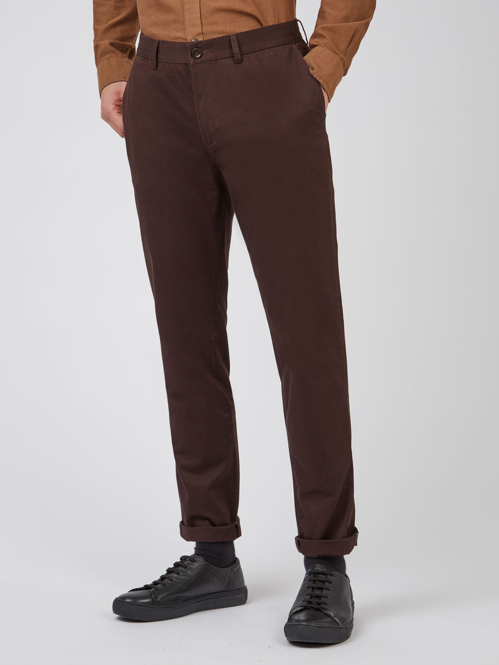 Red Ben Sherman Signature Slim Stretch Chino Pants | 807612-MRH