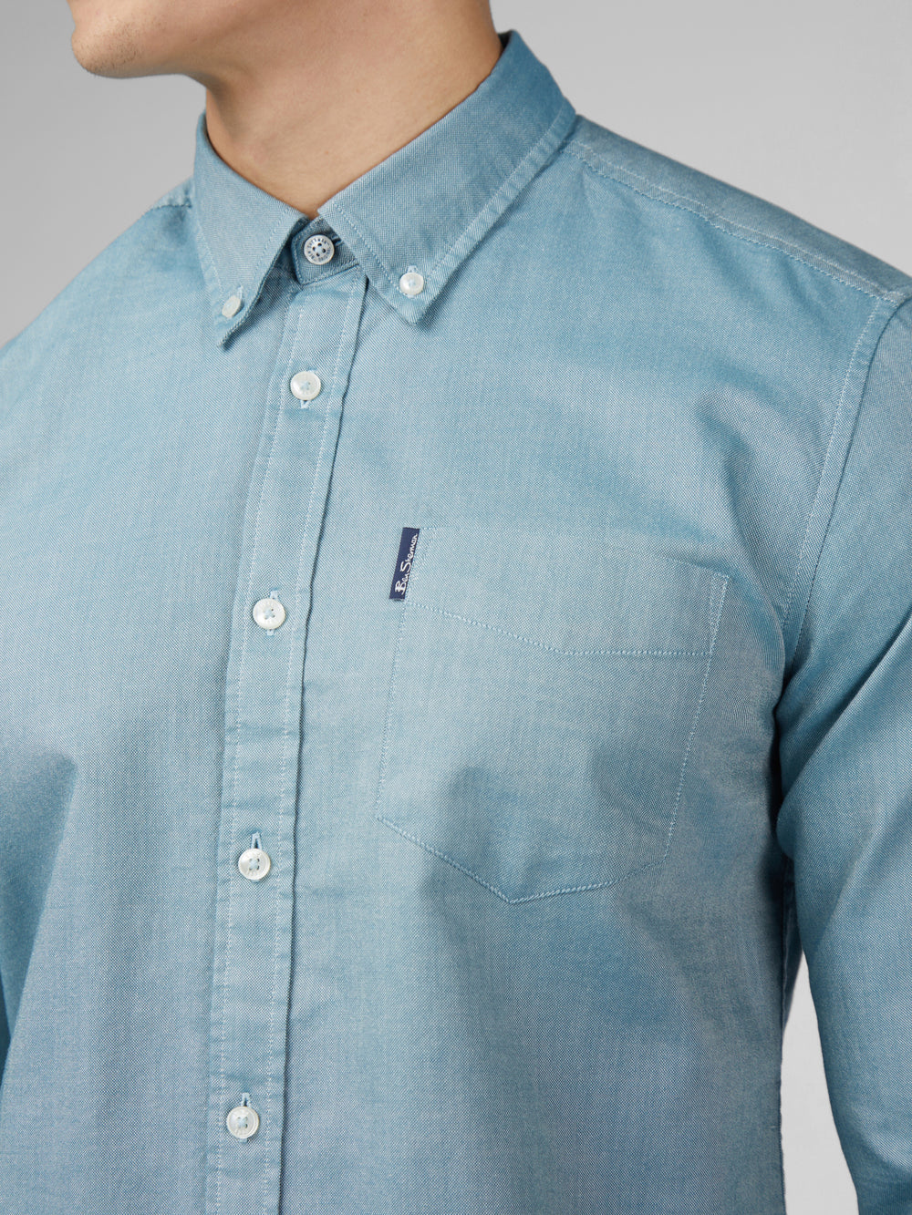 Turquoise Ben Sherman Signature Oxford Shirts | 593408-XHZ