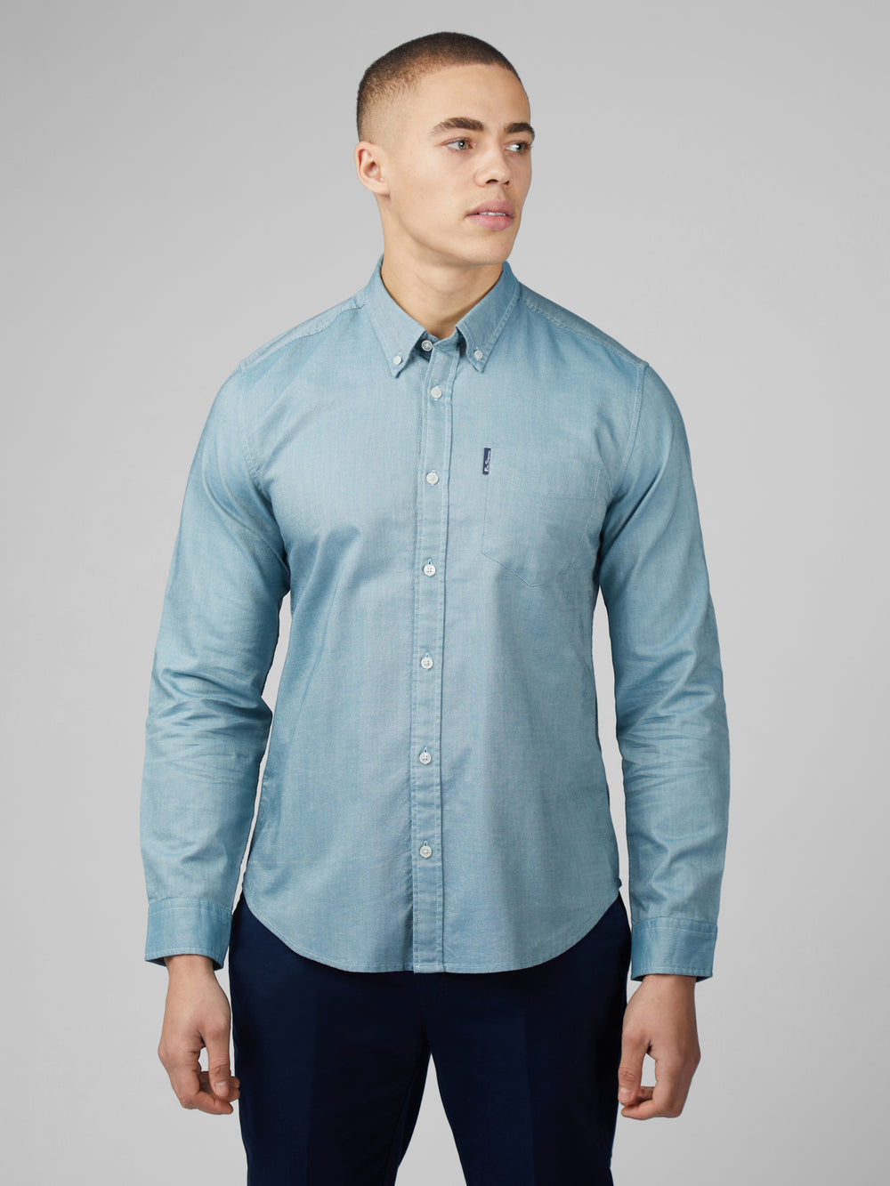 Turquoise Ben Sherman Signature Oxford Shirts | 593408-XHZ