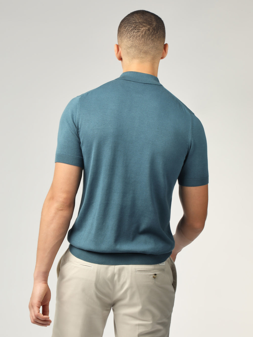 Turquoise Ben Sherman Signature Short Sleeve Polo Knitwear | 960542-DBM