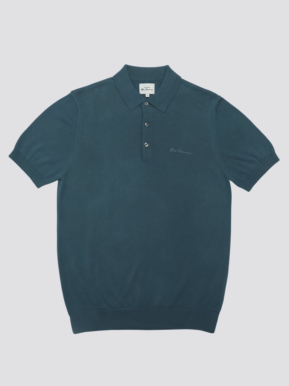 Turquoise Ben Sherman Signature Short Sleeve Polo Knitwear | 960542-DBM