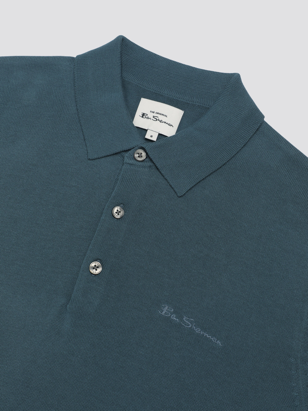 Turquoise Ben Sherman Signature Short Sleeve Polo Knitwear | 960542-DBM