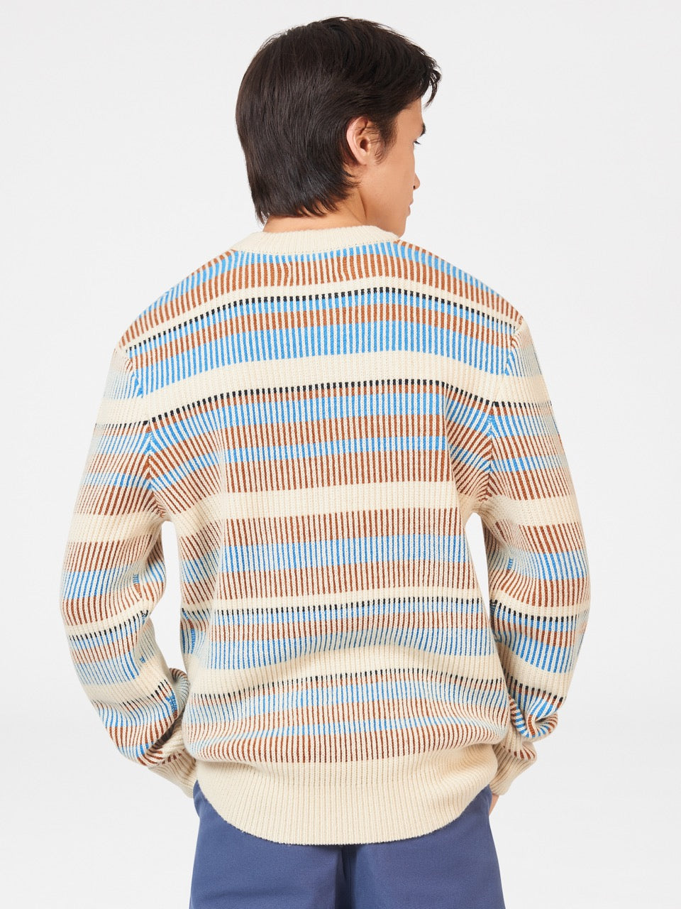 White Ben Sherman B by Ben Sherman Stripe Knitwear | 951467-GCS