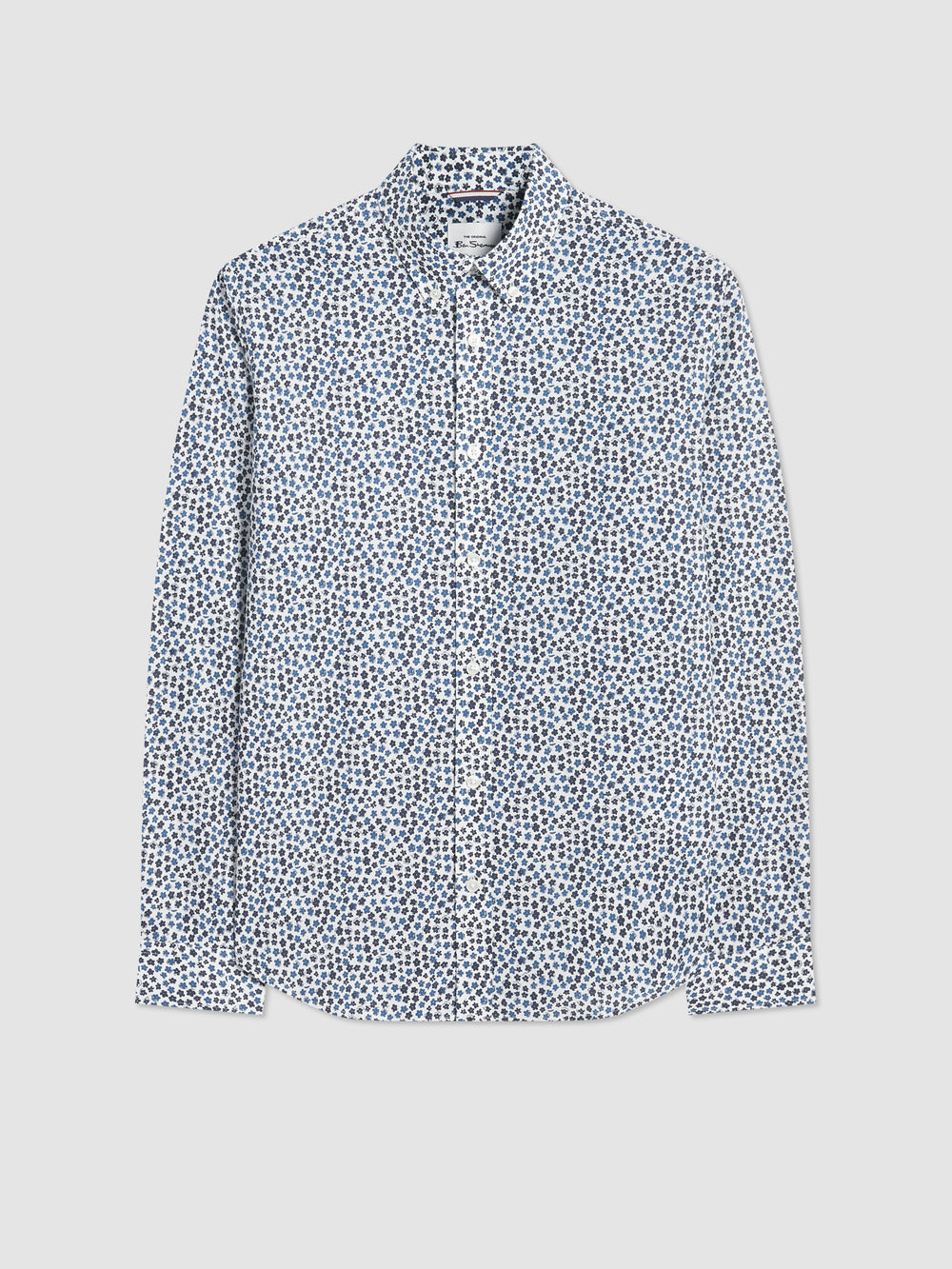 White Ben Sherman Ditsy Floral Print Long Sleeve Shirts | 649280-LMP