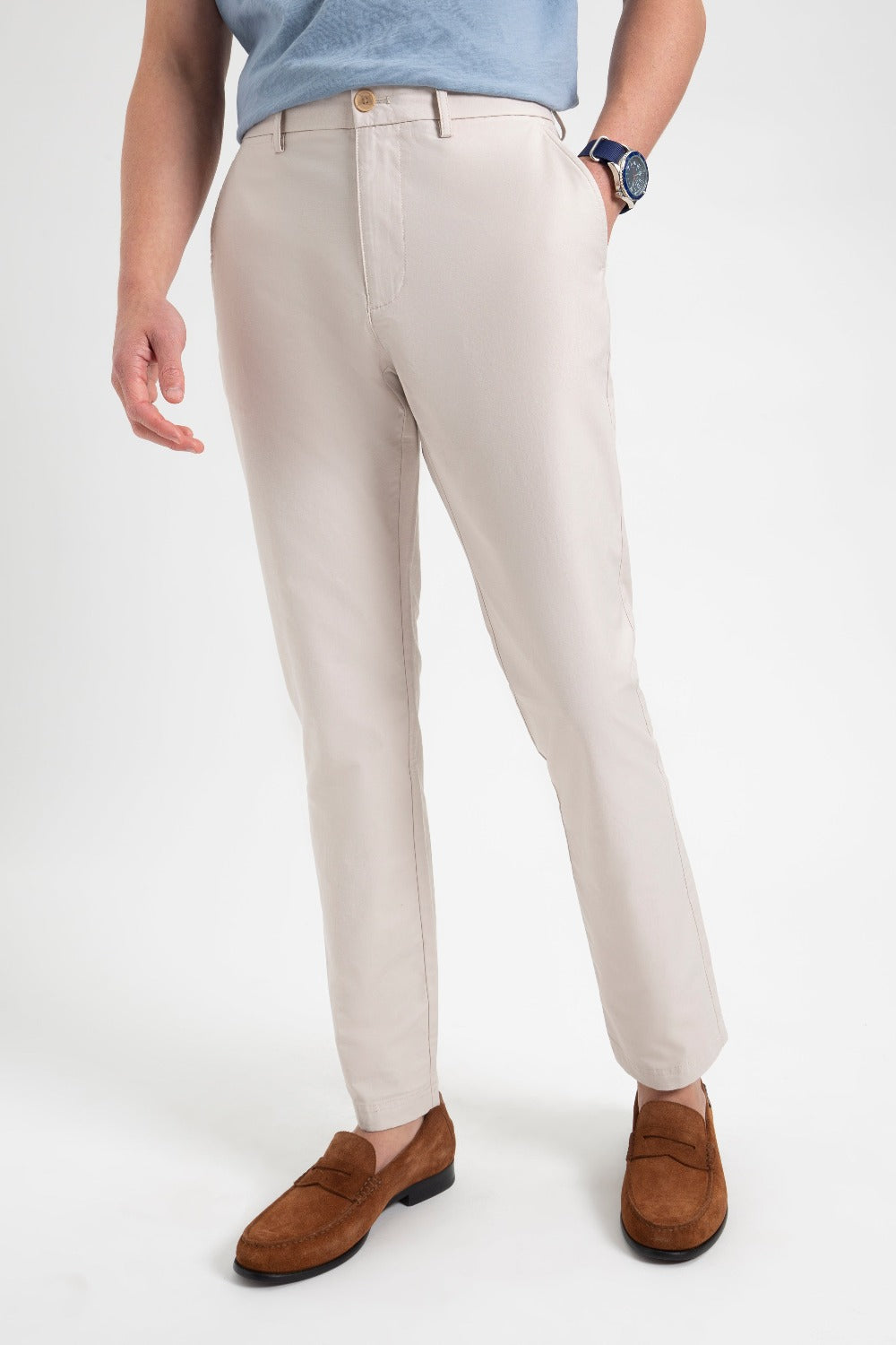 White Ben Sherman Everyday Slim Fit Chino Pants | 027695-BXW