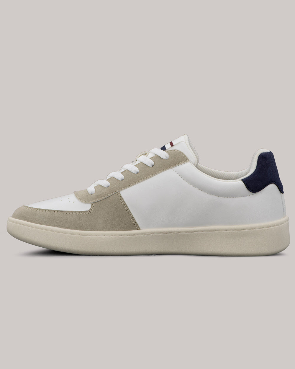 White Ben Sherman Hyde Navy Stripe Sneakers | 724085-ZXJ