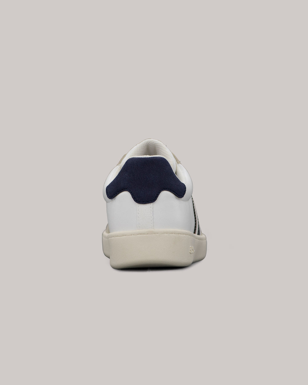 White Ben Sherman Hyde Navy Stripe Sneakers | 724085-ZXJ