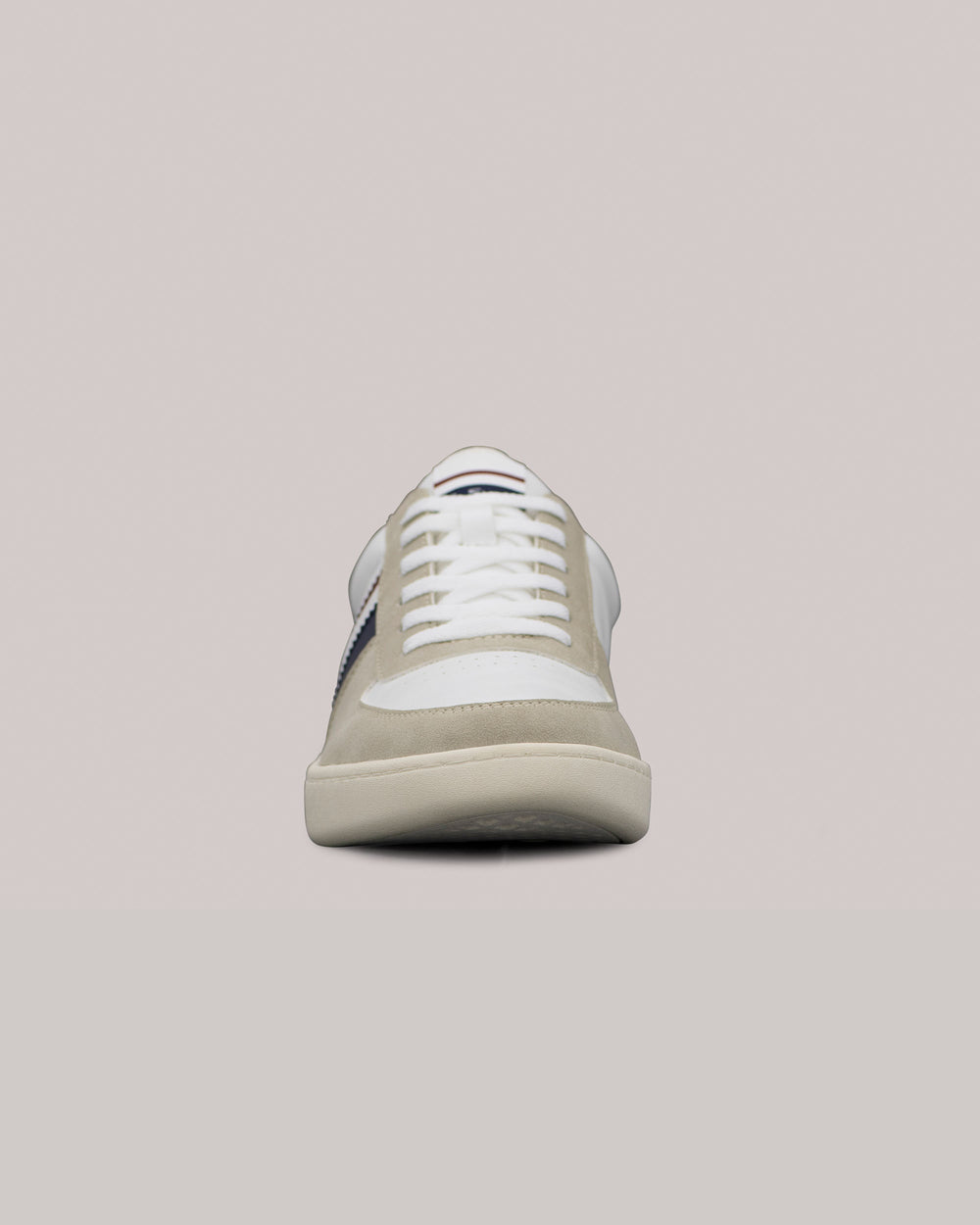 White Ben Sherman Hyde Navy Stripe Sneakers | 724085-ZXJ