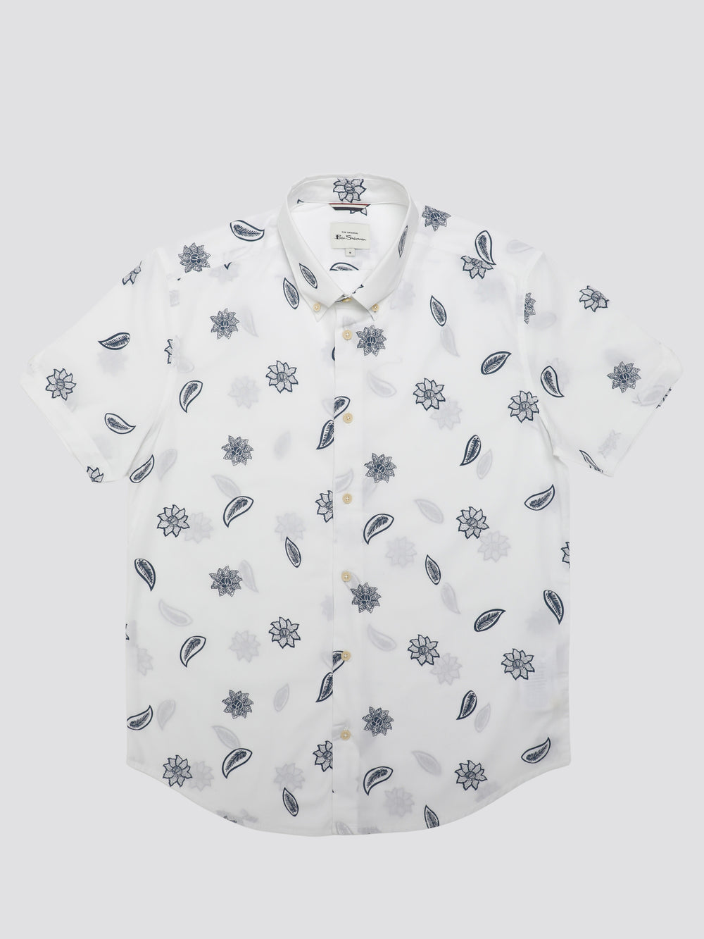 White Ben Sherman Signature Floral Shirts | 305687-LQS