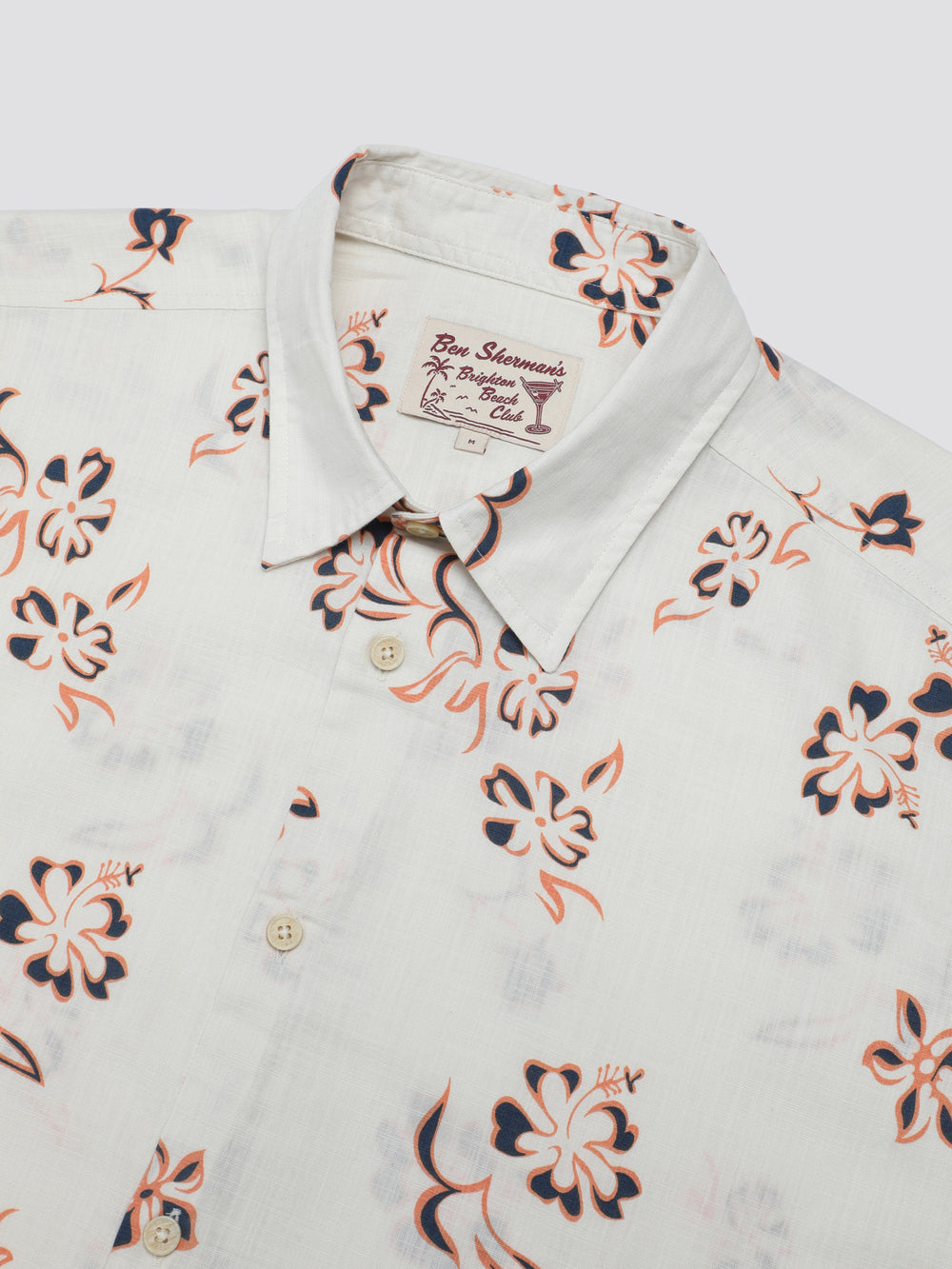 White Ben Sherman Signature Linear Floral Shirts | 421573-MOP