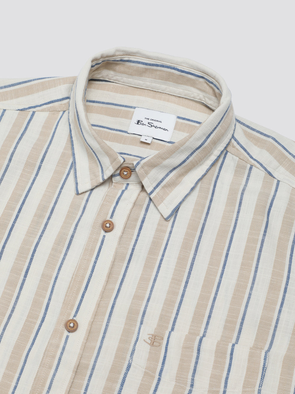 White Ben Sherman Signature Mod Stripe Shirts | 507243-OEM