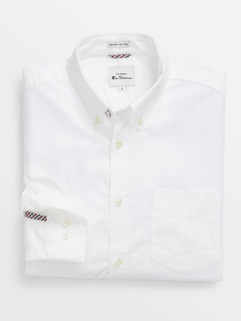 White Ben Sherman Signature Organic Long-Sleeve Oxford Shirts | 049328-GKT