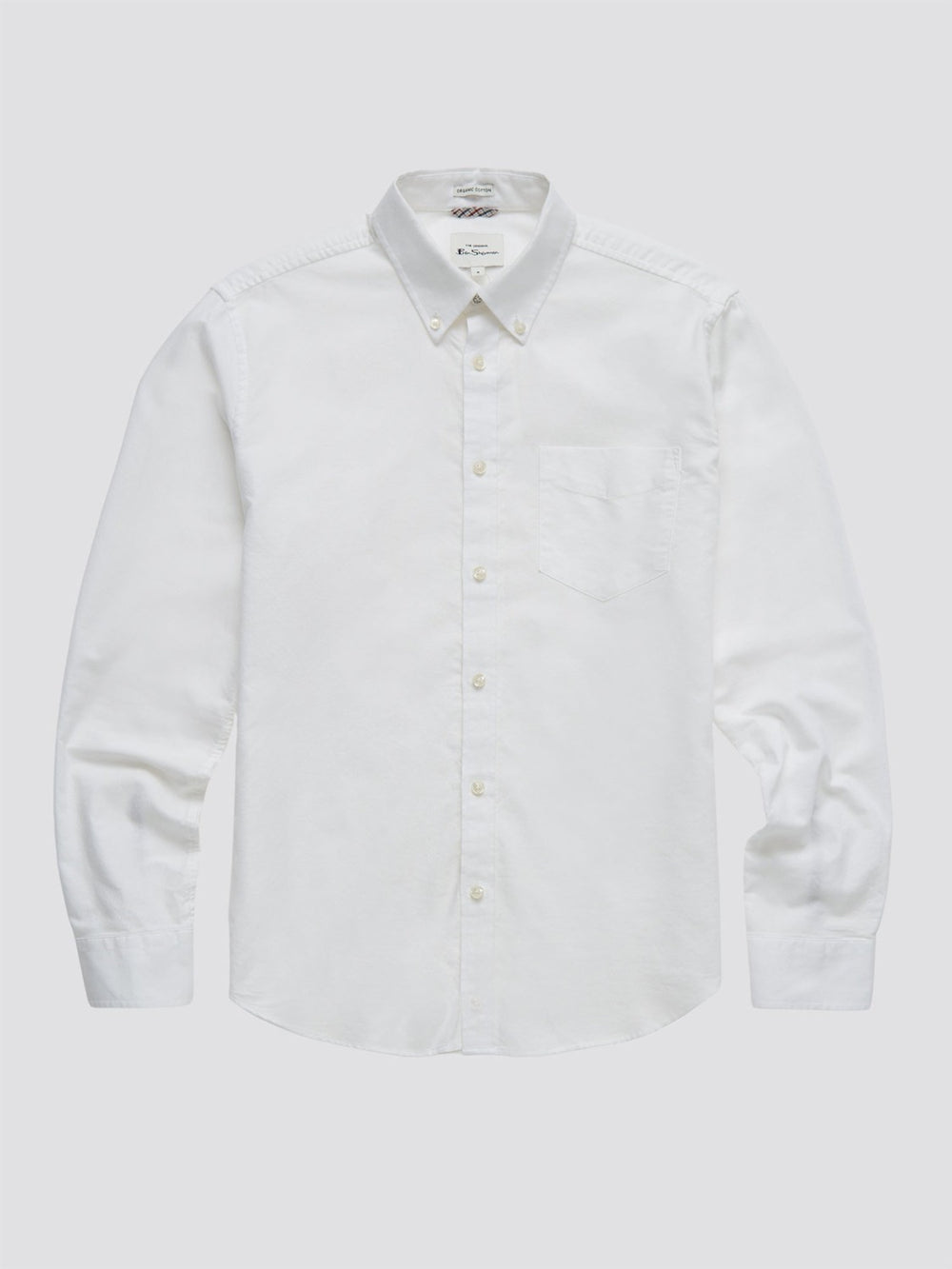 White Ben Sherman Signature Organic Long-Sleeve Oxford Shirts | 049328-GKT