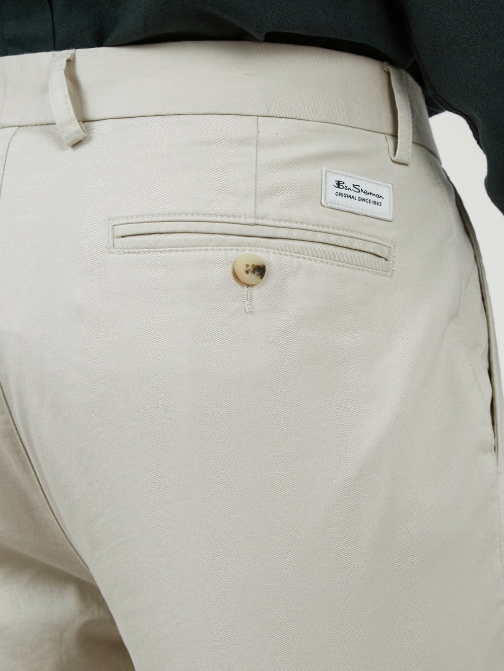 White Ben Sherman Signature Skinny Stretch Chino Pants | 509762-ZWB