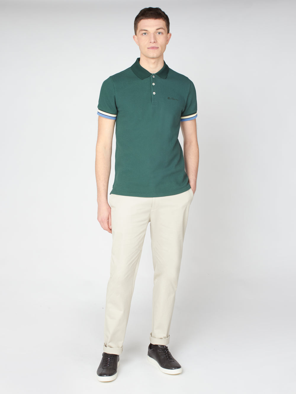 White Ben Sherman Signature Slim Stretch Chino Pants | 162850-TFI