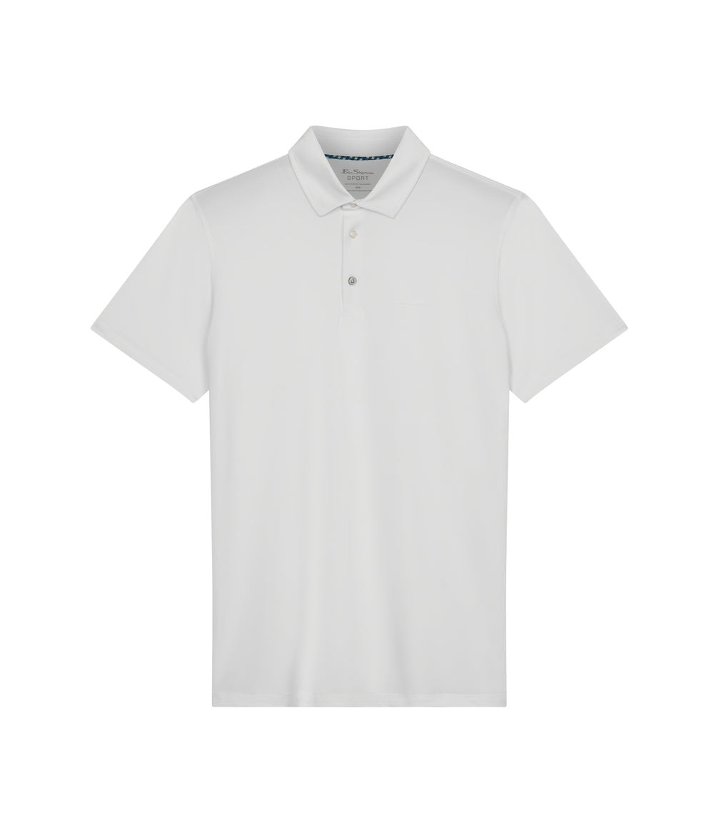 White Ben Sherman Solid Air Pique Sports Fit Polo Shirts | 574392-DCY