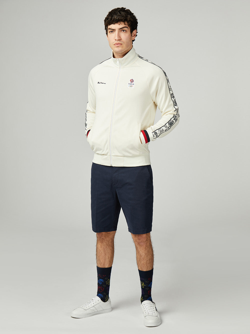 White Ben Sherman Team GB Taped Track Top Jackets | 247830-YOI