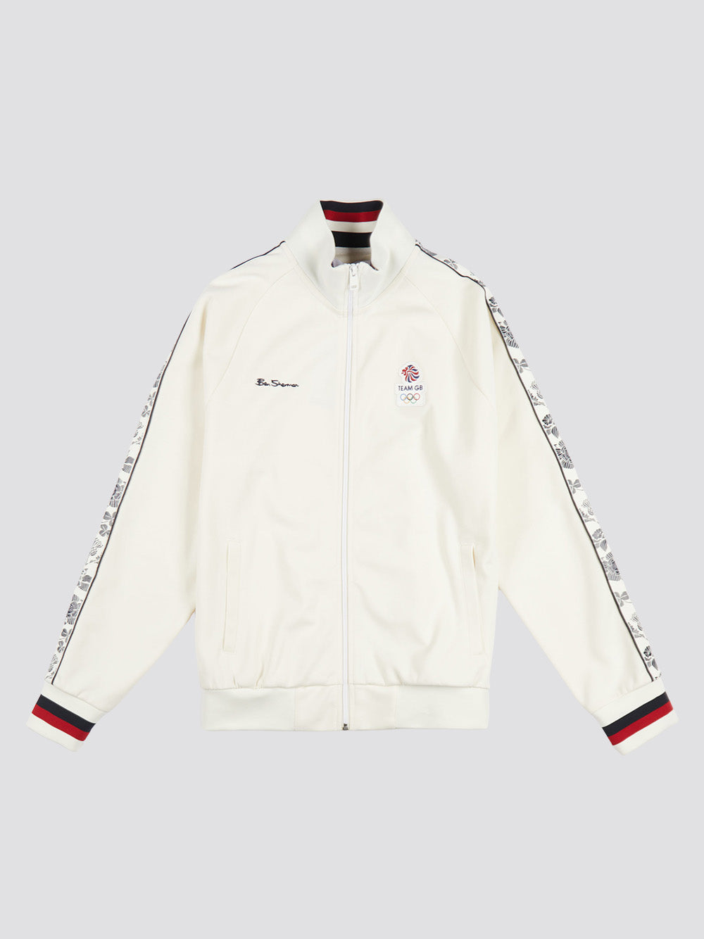 White Ben Sherman Team GB Taped Track Top Jackets | 247830-YOI