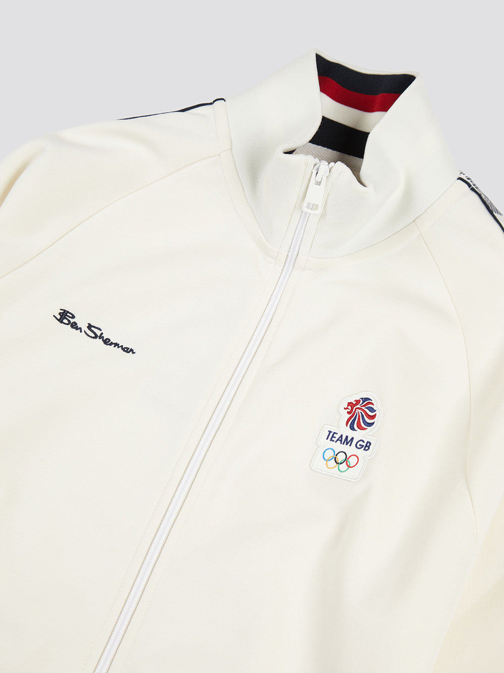 White Ben Sherman Team GB Taped Track Top Jackets | 247830-YOI