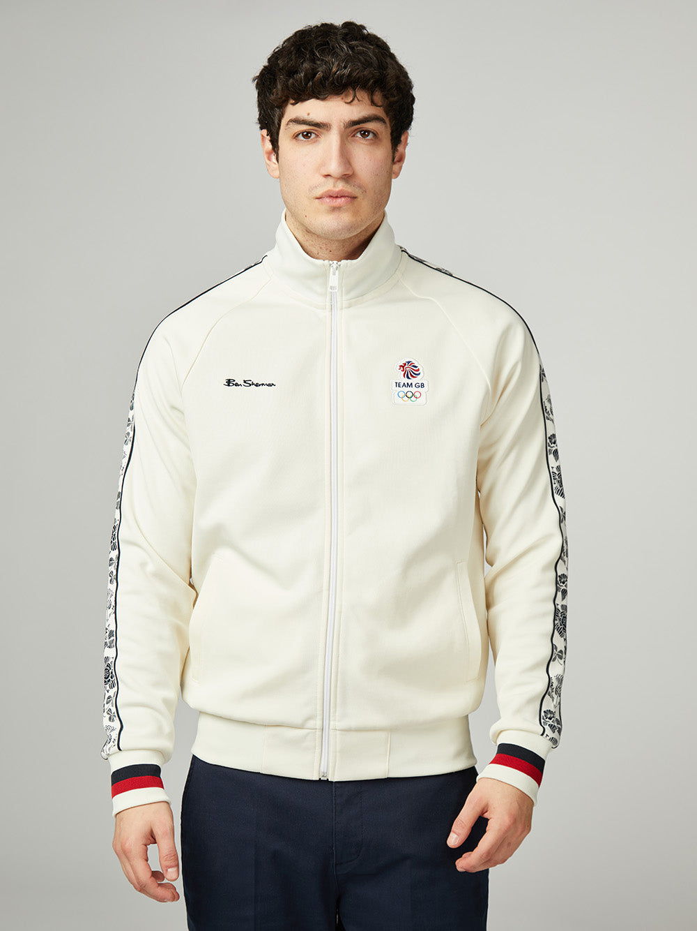 White Ben Sherman Team GB Taped Track Top Jackets | 247830-YOI