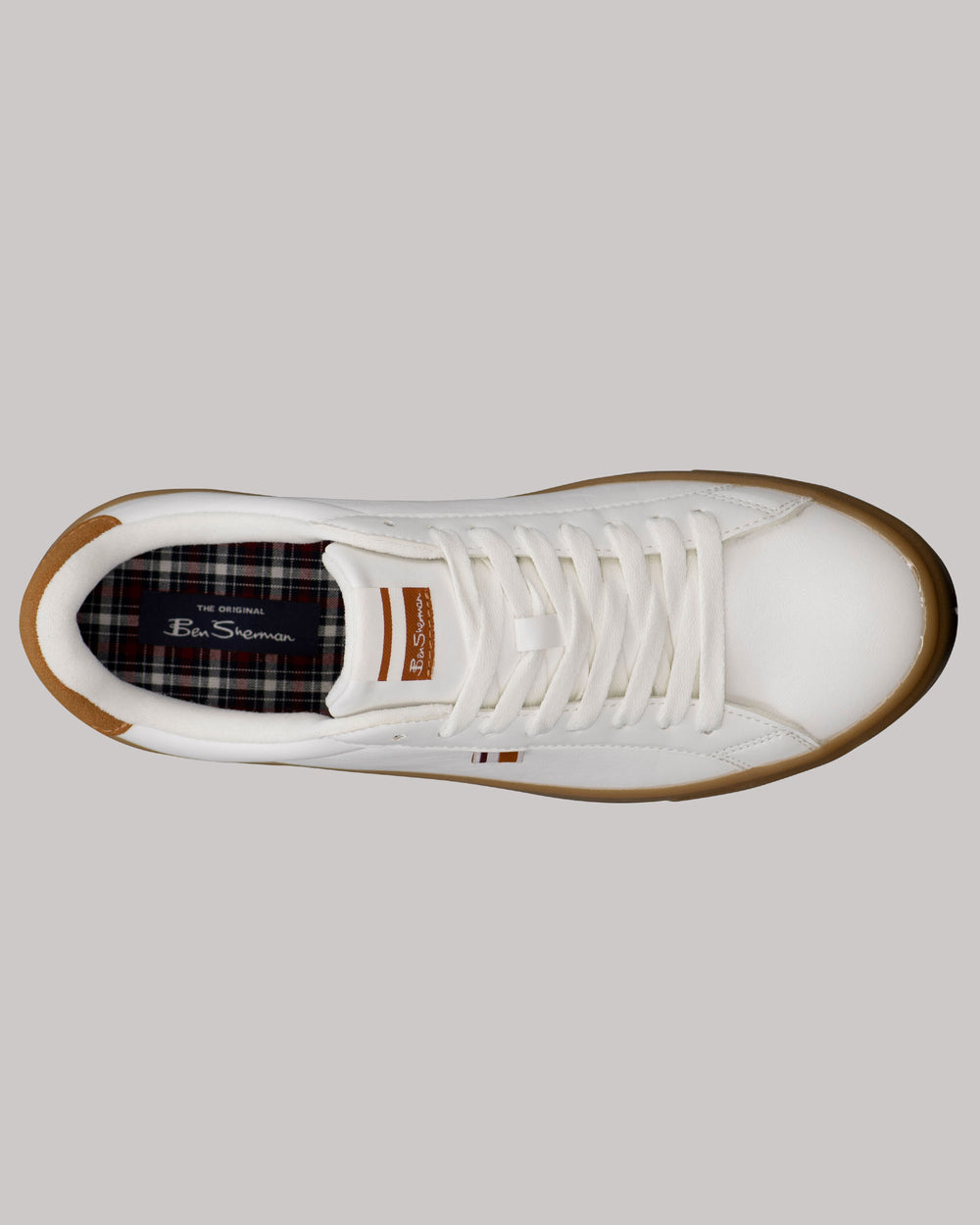 White / Brown Ben Sherman Crowley Sneakers | 670925-QNG