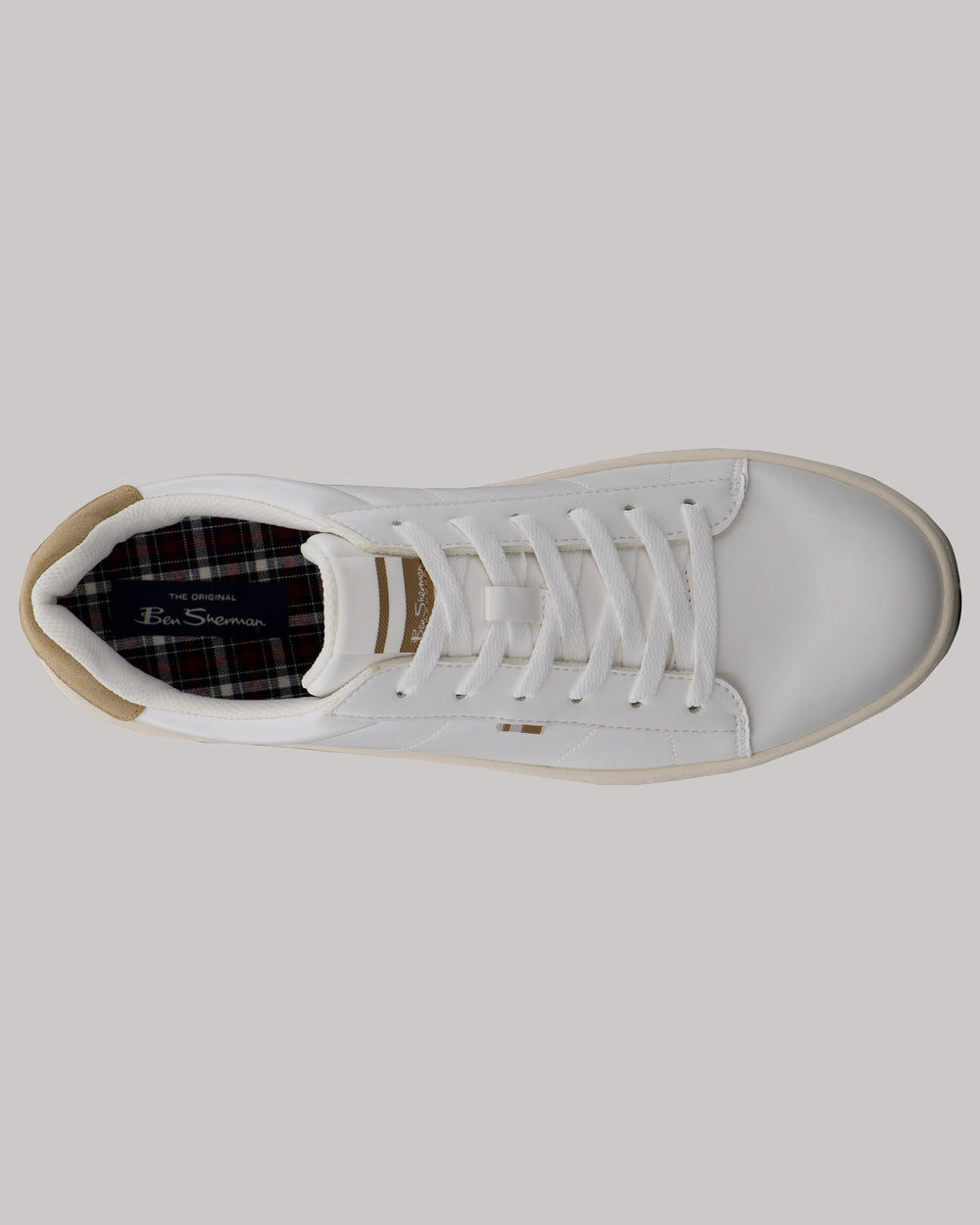 White / Brown Ben Sherman Hampton Sneakers | 827163-FBU